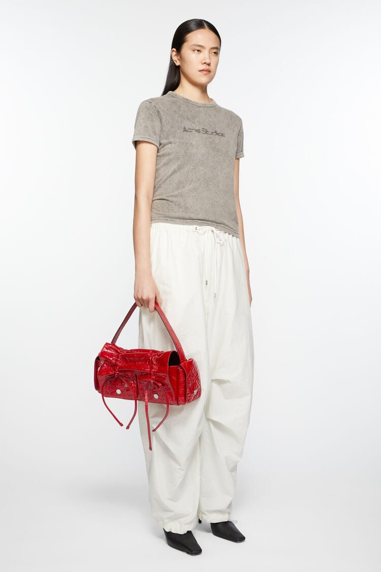 Multipocket Crinkled Patent, Red