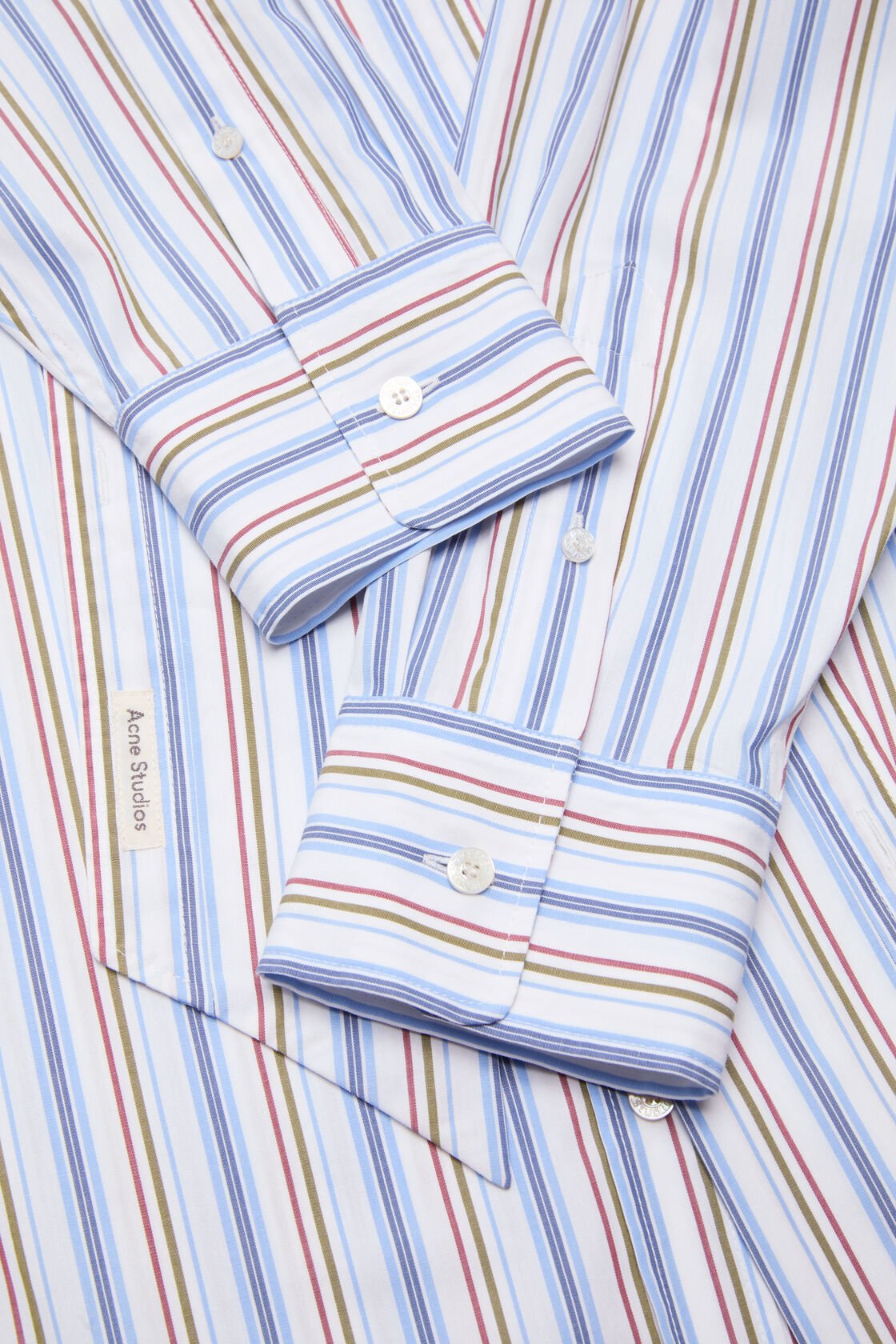 Striped shirt dress, Blue/red, 2000x