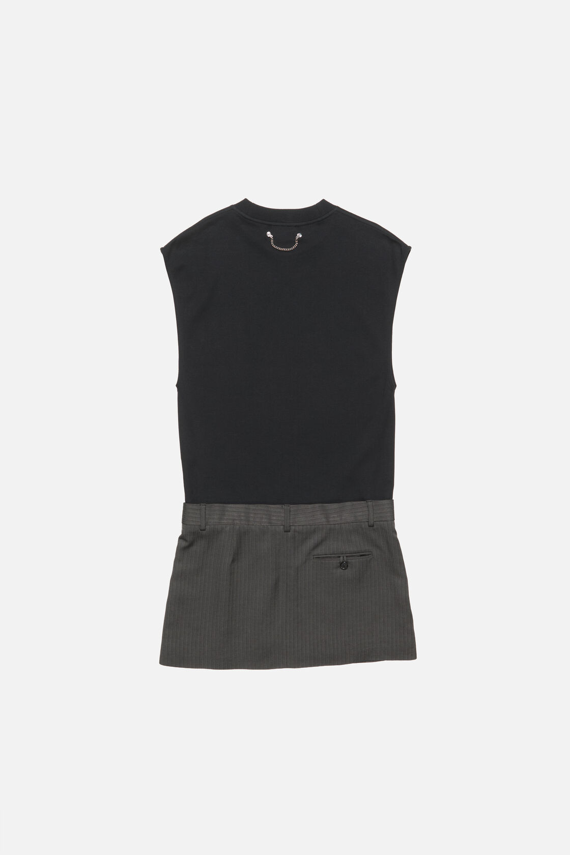 Layered short dress, Black, 2000x