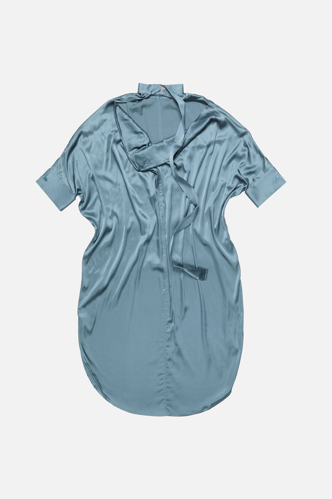 Satin tunic dress, Dirty blue, 2000x