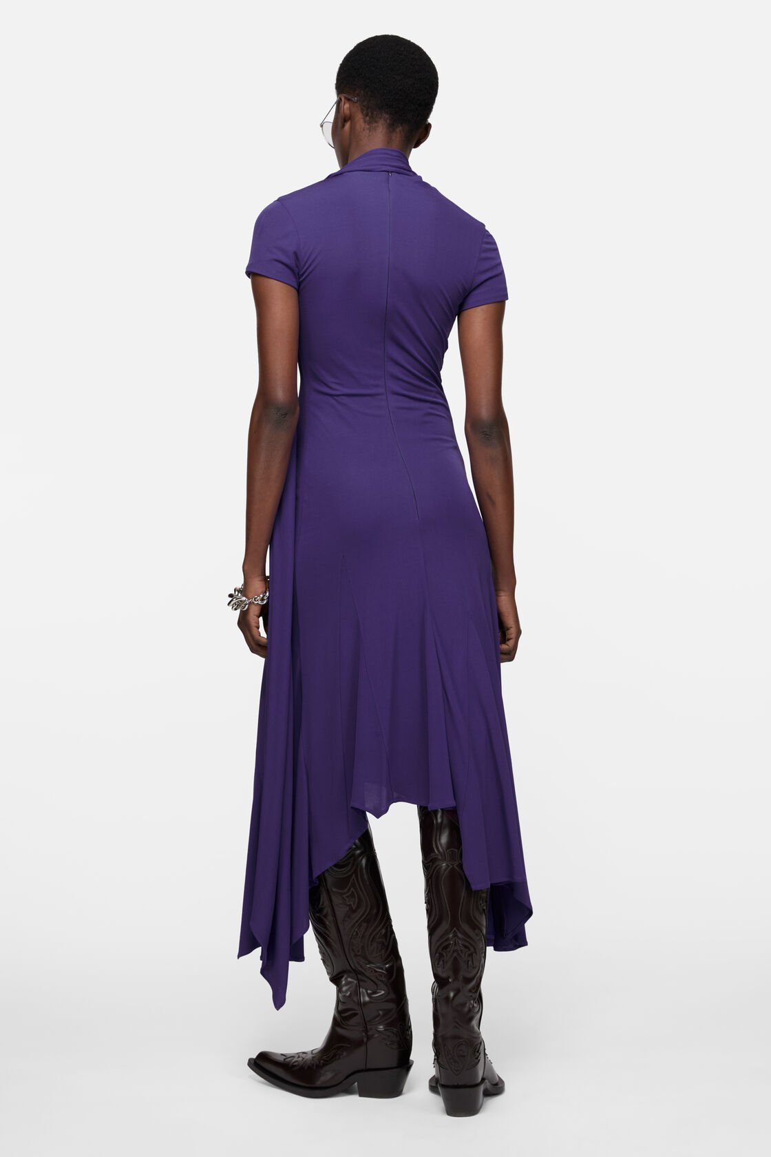 Layered midi dress, Deep purple, 2000x