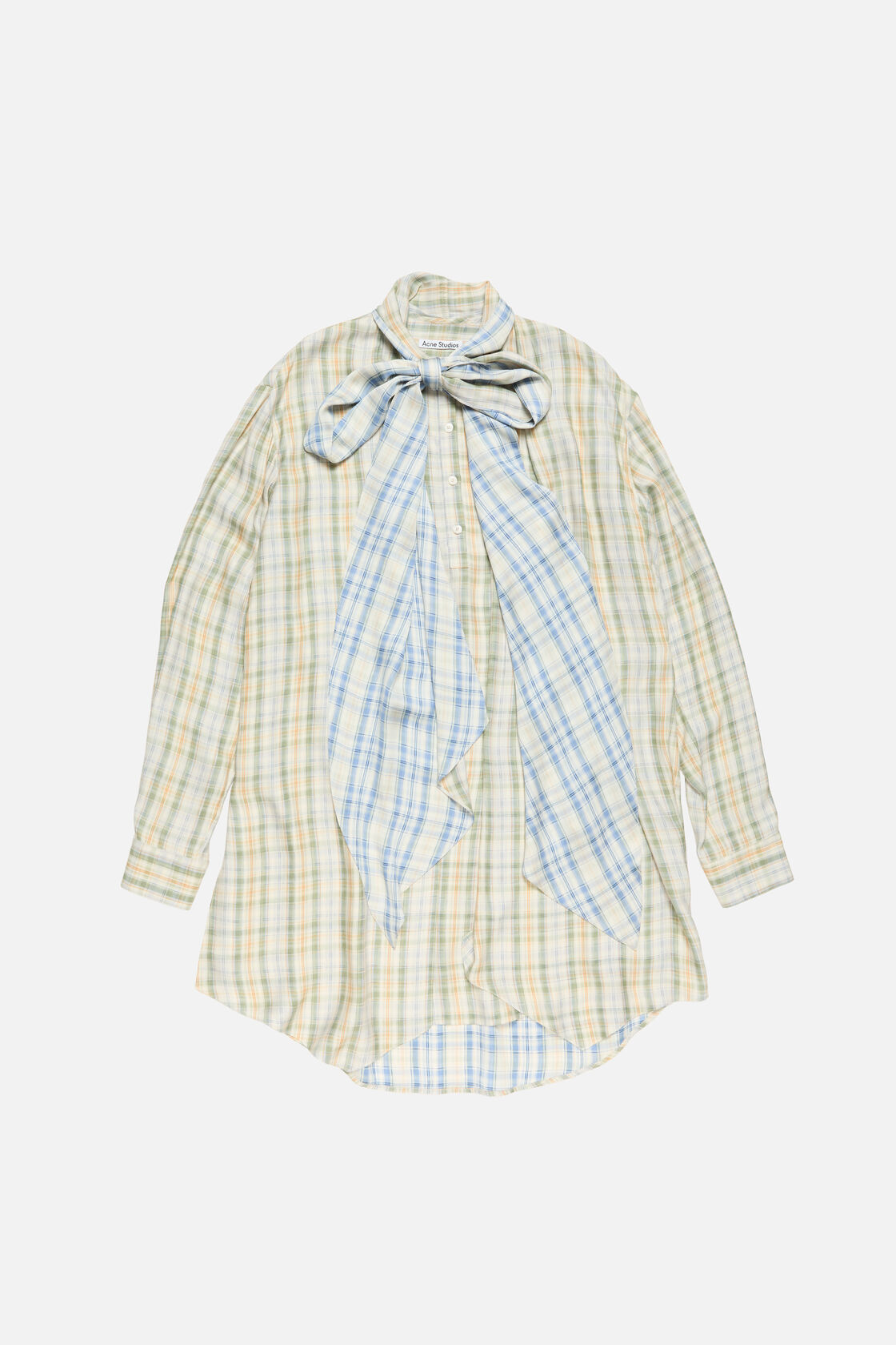 Check tunic dress, Green/blue, 2000x