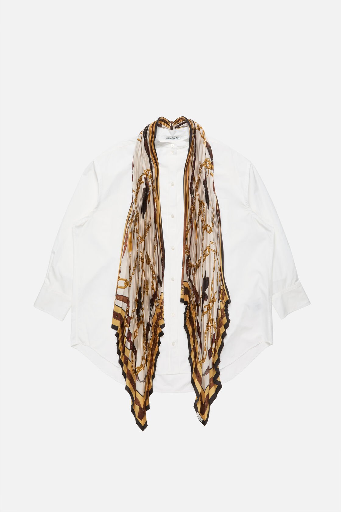 Layered shirt dress, White/gold, 2000x