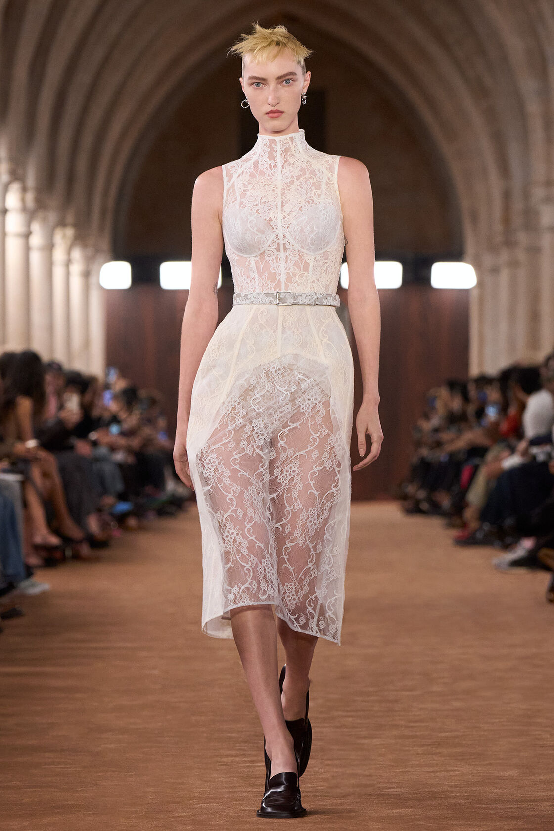 Lace corset dress, White/white, 2000x