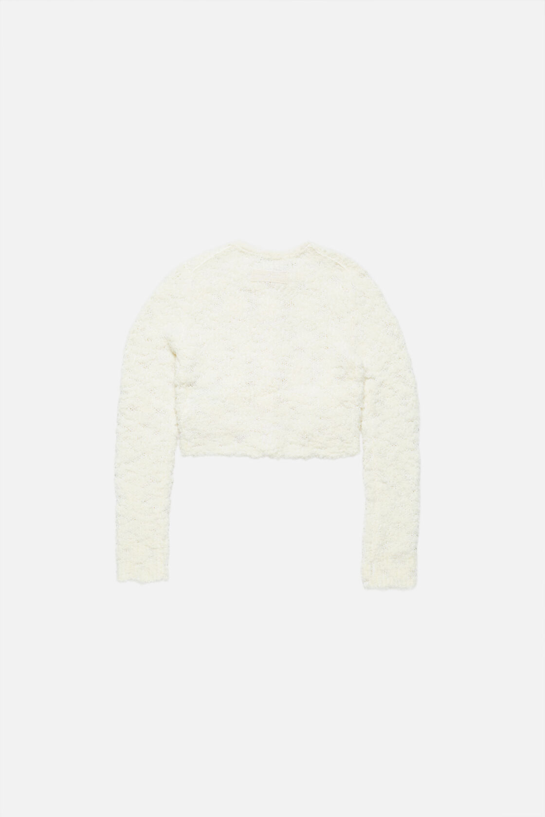 Bow wool cardigan, White, 2000x