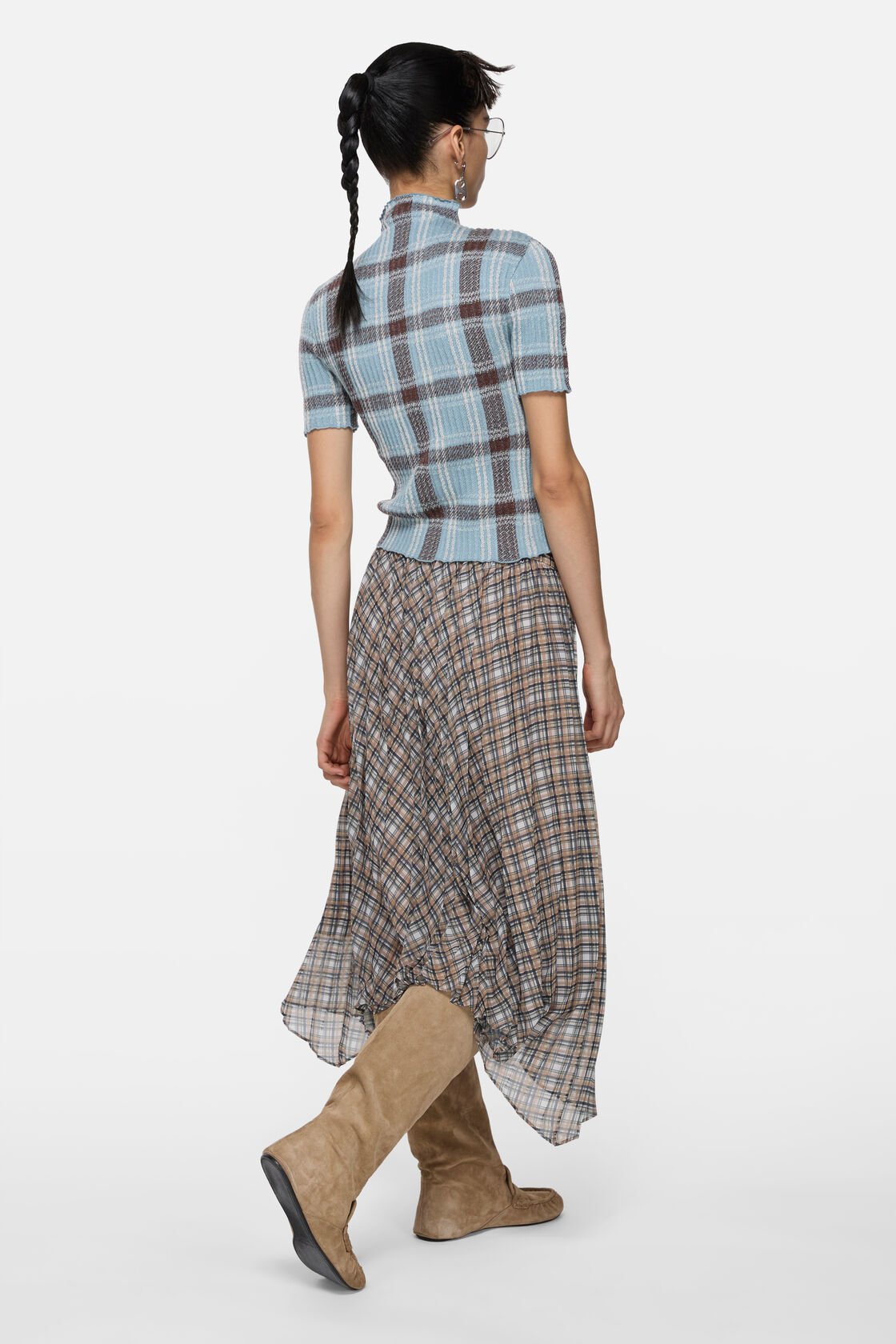 Wool turtleneck, Blue/brown, 2000x