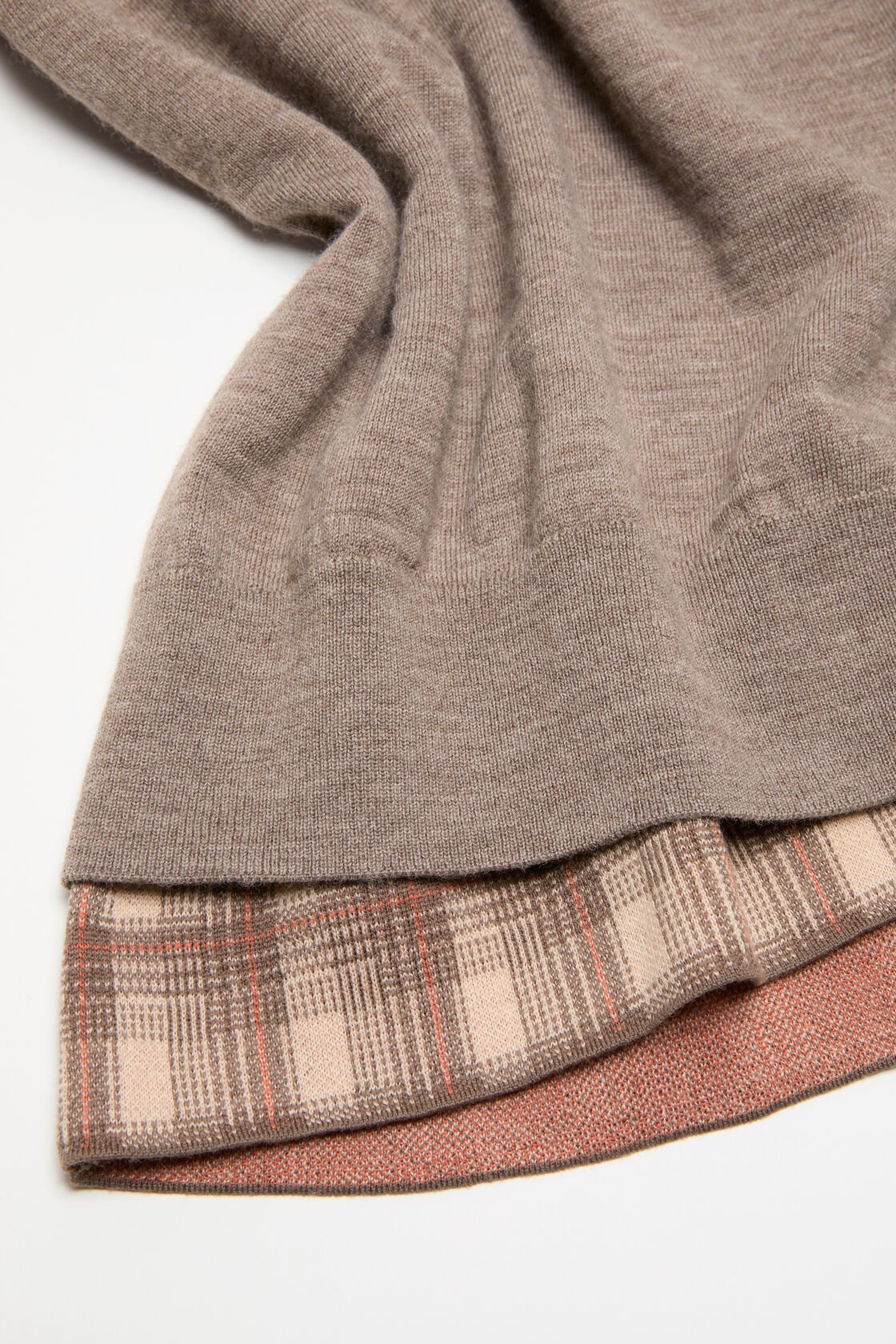 Layered wool knit, Light brown melange, 2000x