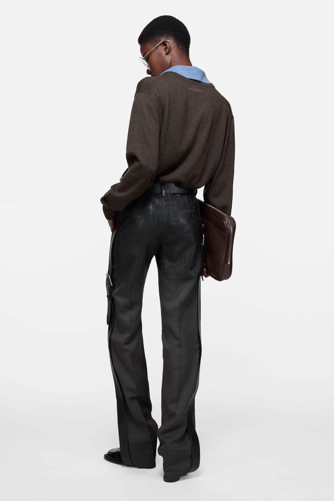 Layered wool sweater, Brown/blue, 2000x