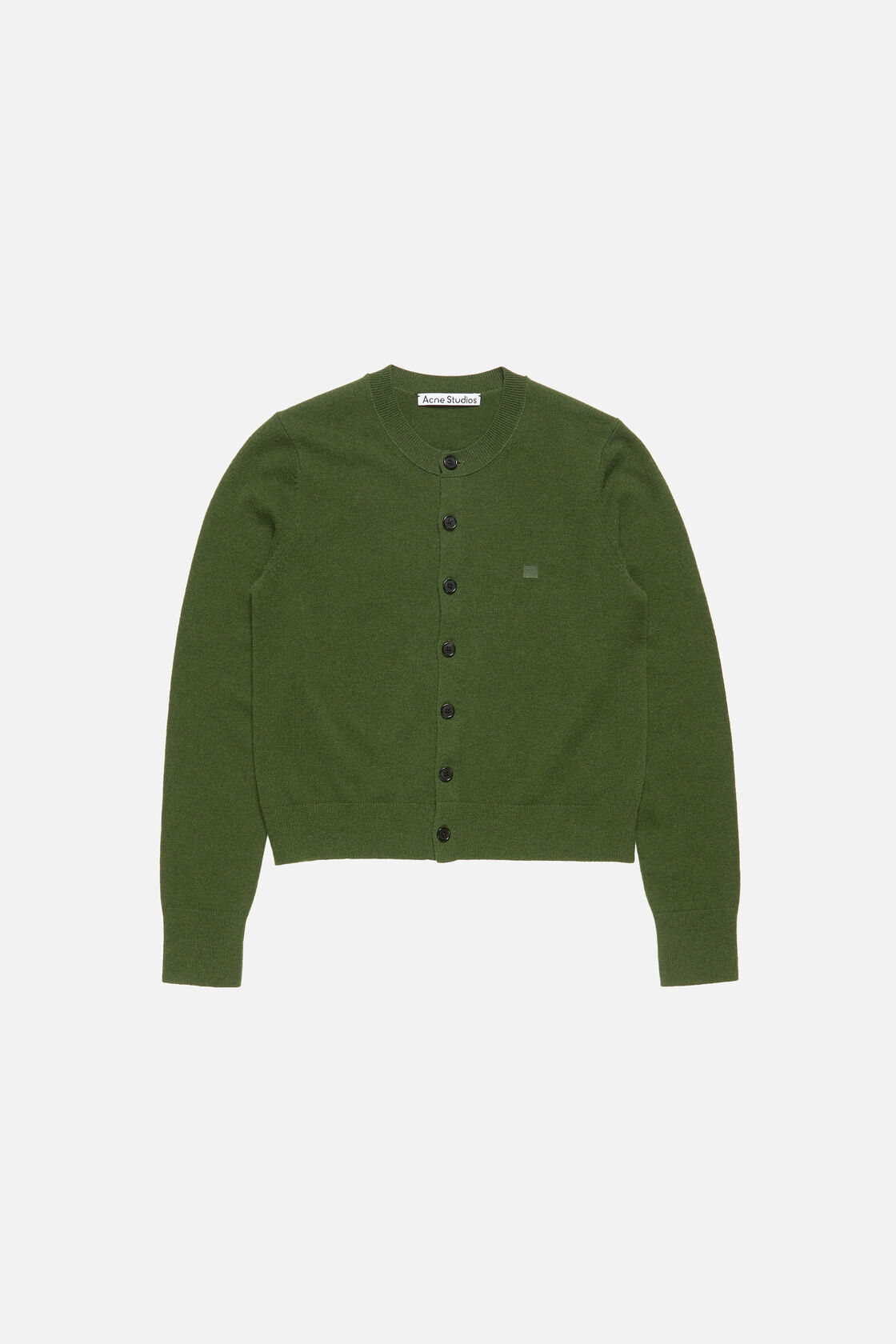 Fitted cardigan - yak wool, Bottle green, 2000x