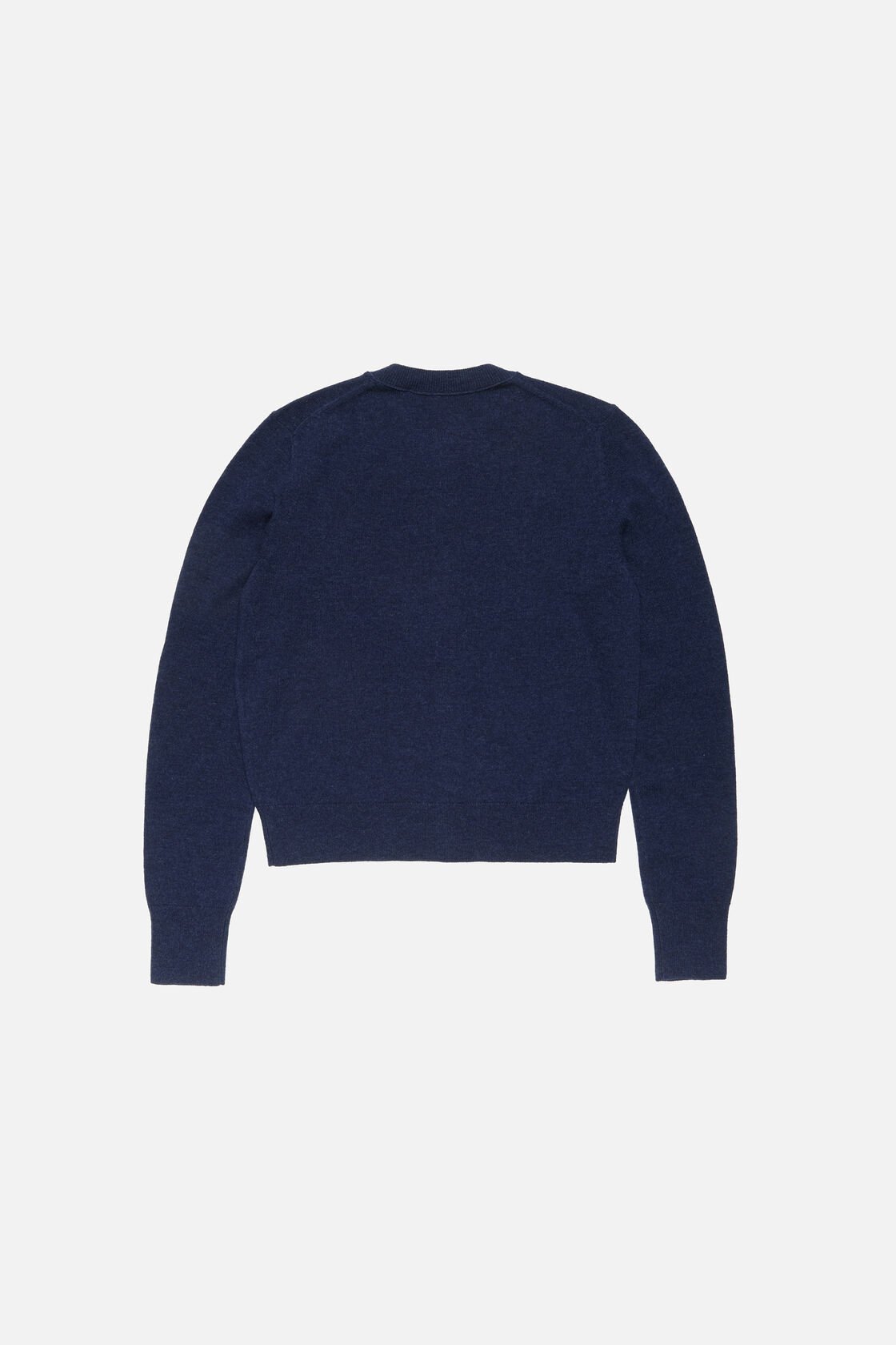 Fitted cardigan - yak wool, Navy melange, 2000x