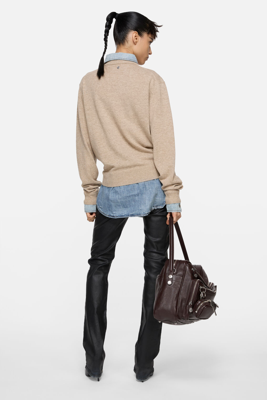 Layered wool sweater, Beige, 2000x