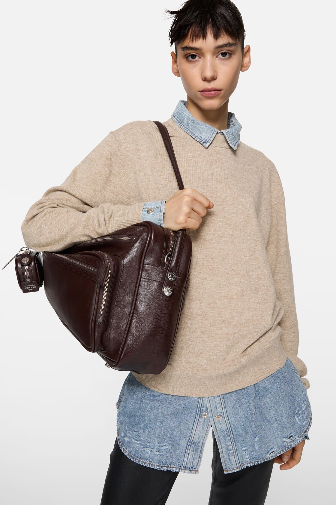 Layered wool sweater, Beige, 2000x