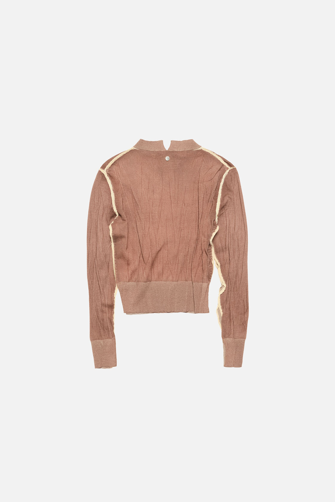 Wrinkled v-neck sweater, Old pink, 2000x