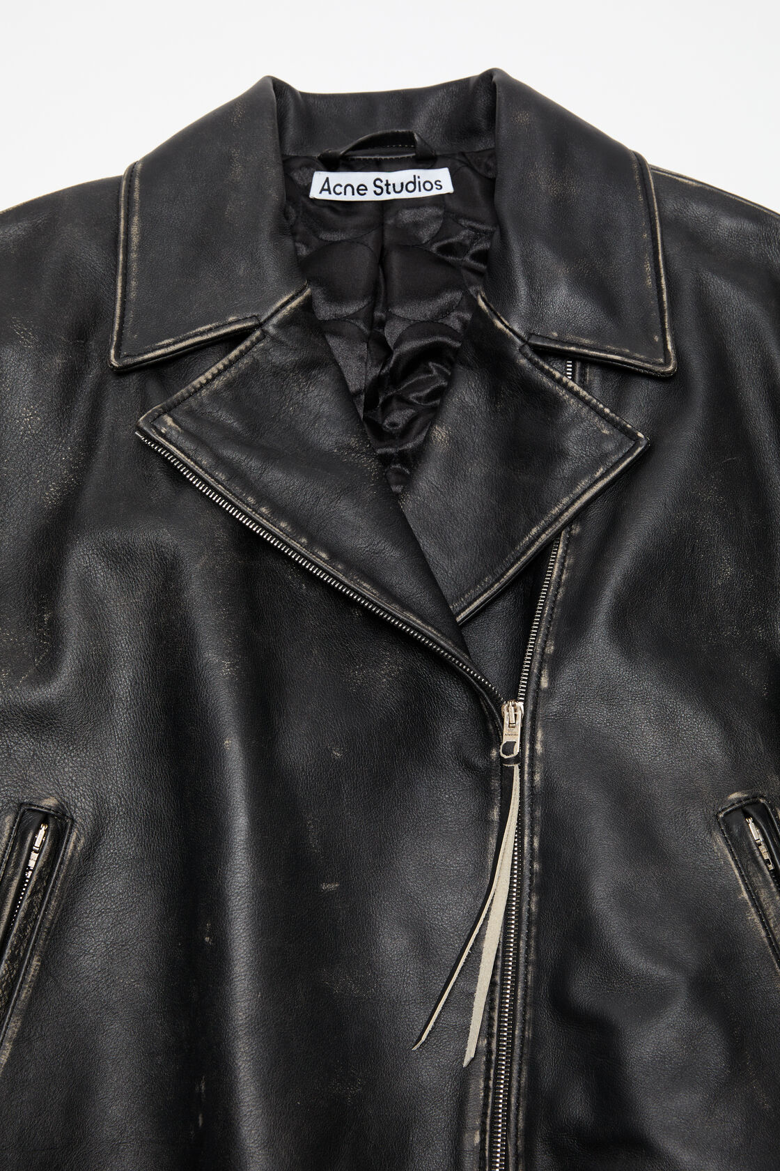 Leather biker jacket, Black, 2000x