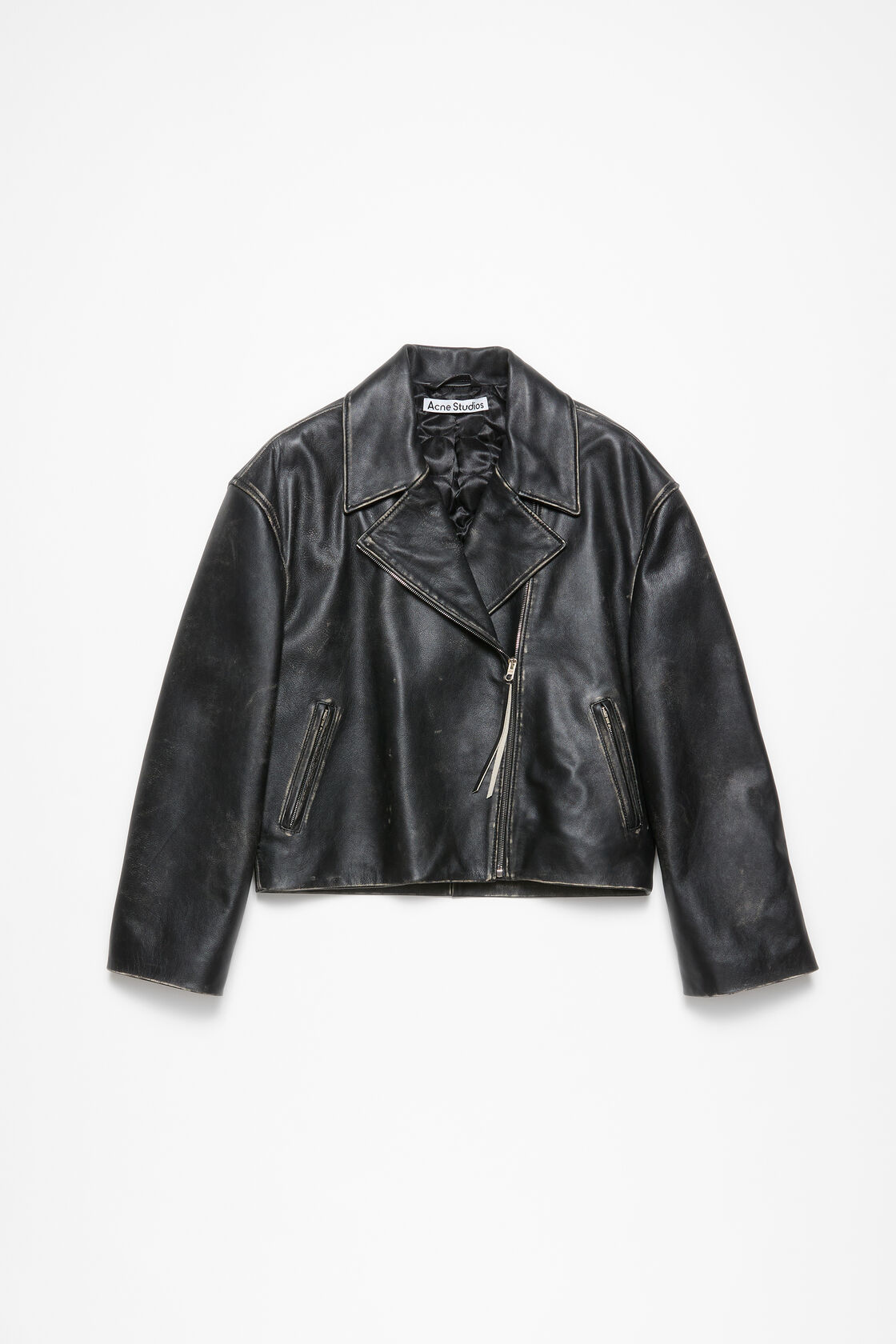 Leather biker jacket, Black, 2000x