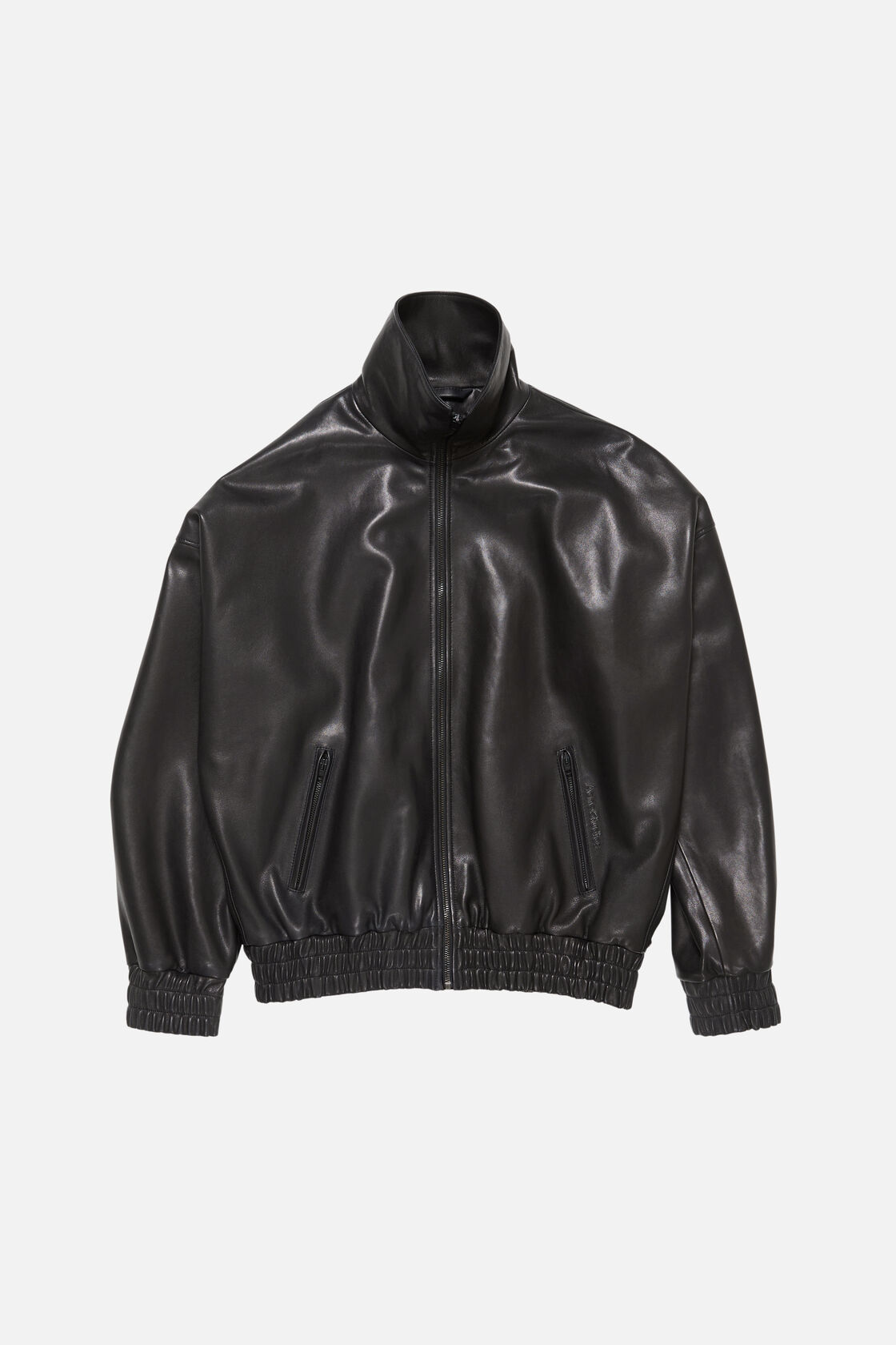 Leather blouson, Black, 2000x