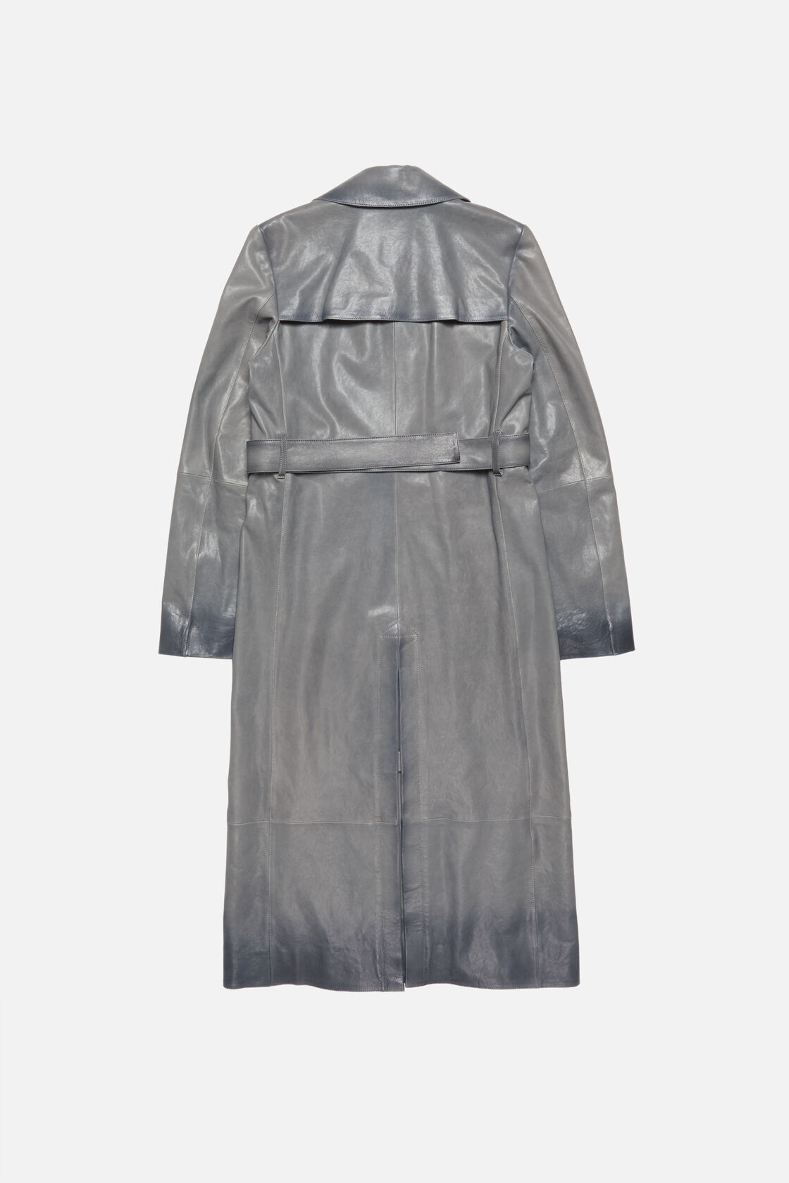 Ombr&eacute; leather trenchcoat, Anthracite grey, 2000x