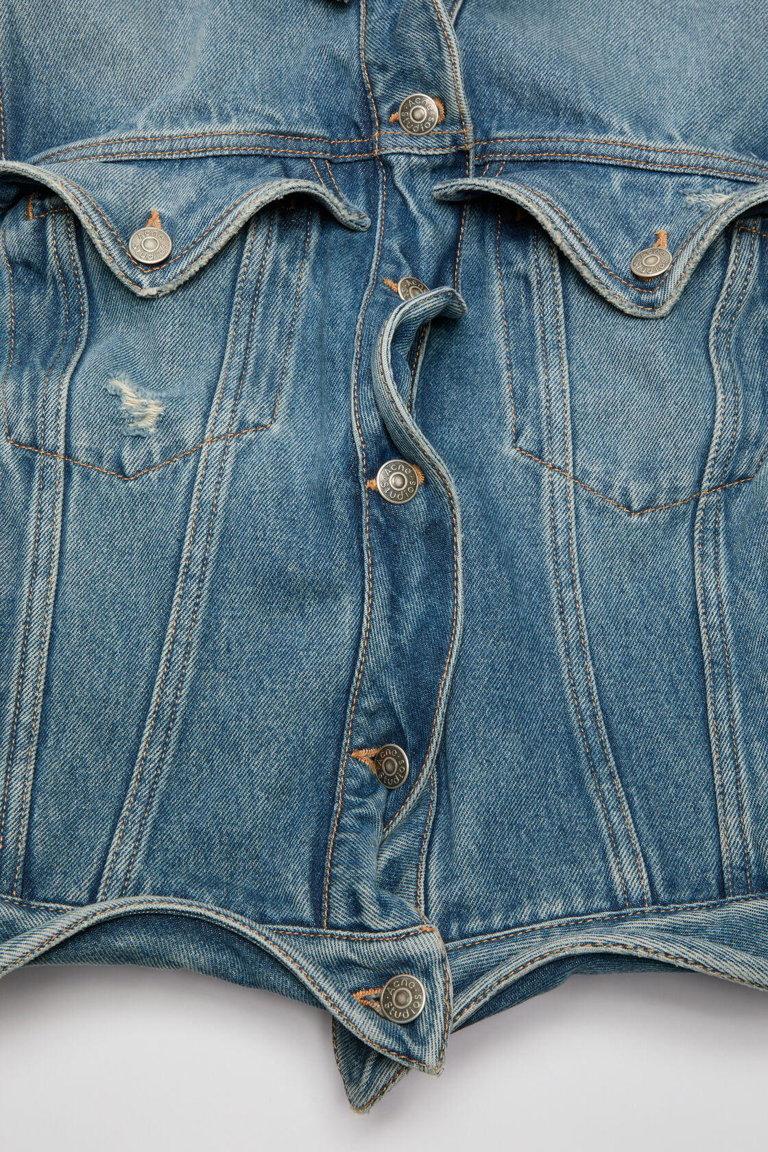 Wavy denim jacket, Mid blue, 2000x