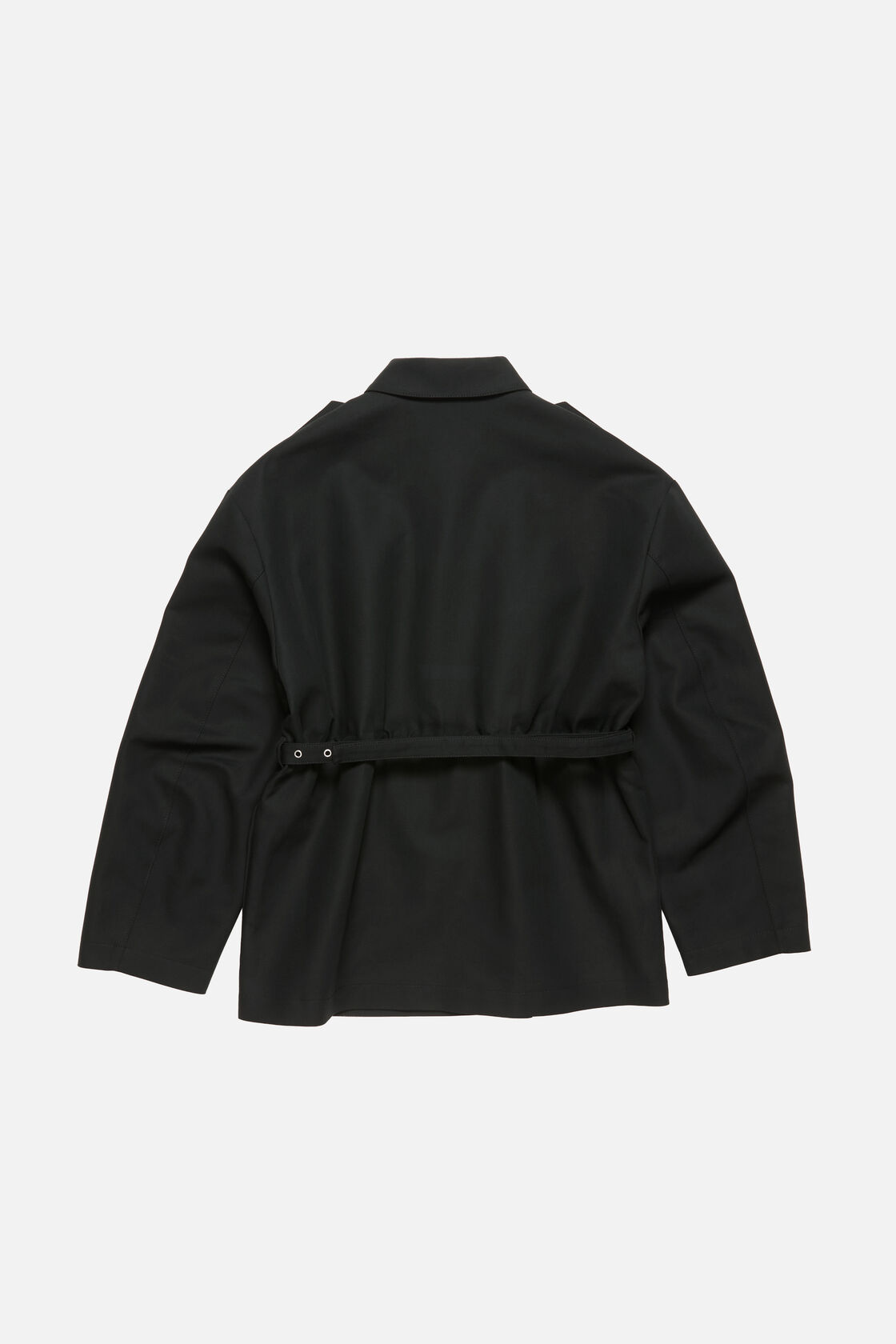 Satin blouson jacket, Black, 2000x