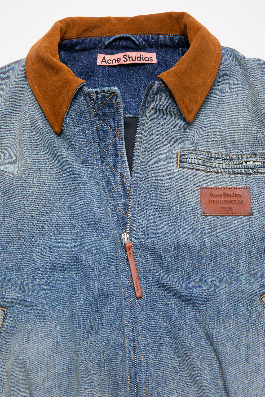 Denim bomber jacket, Mid blue, 2000x