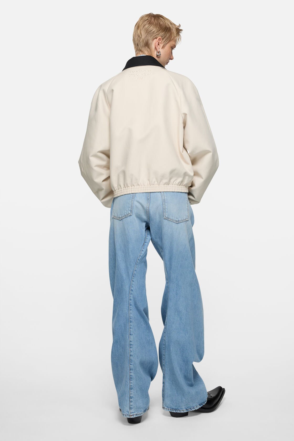 Satin logo jacket, Light taupe, 2000x