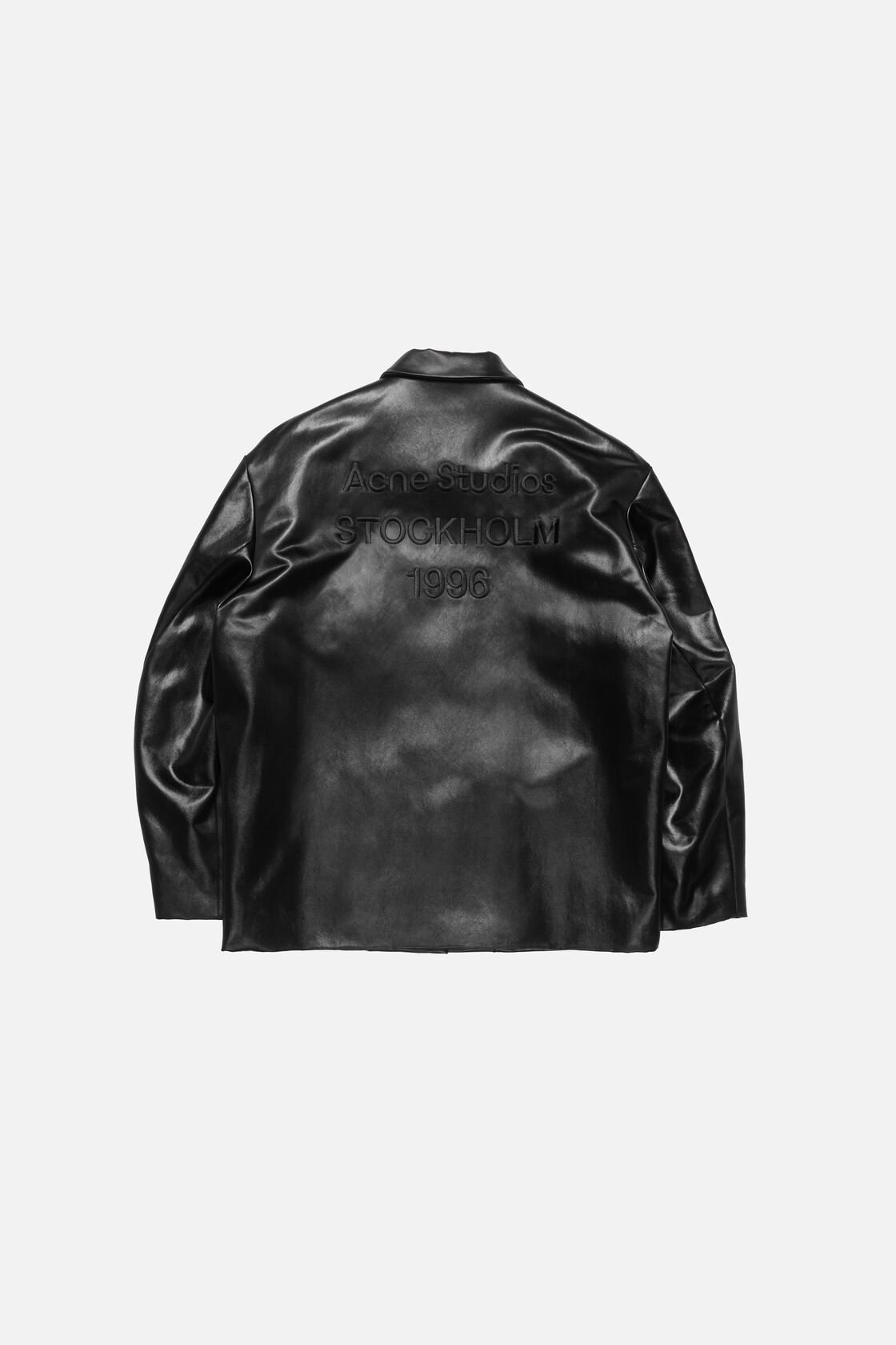 Satin logo overshirt, Black, 2000x