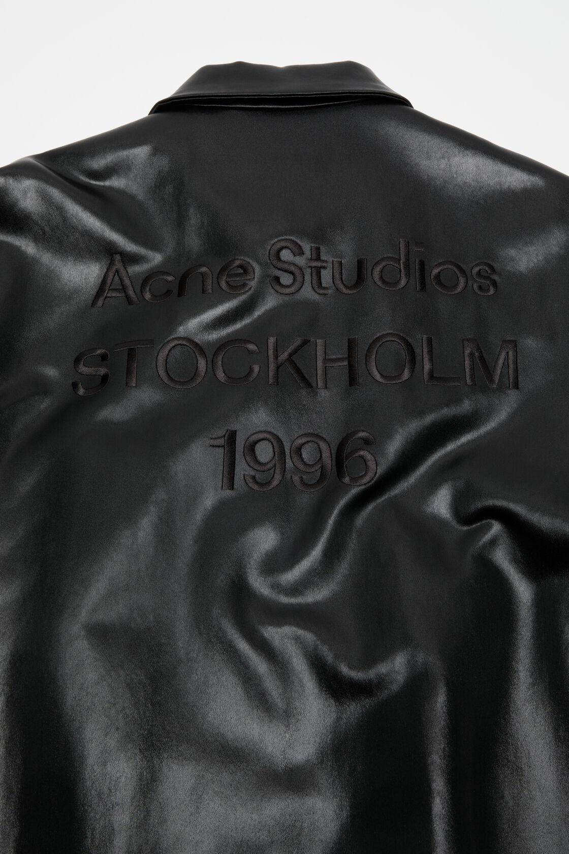 Satin logo overshirt, Black, 2000x