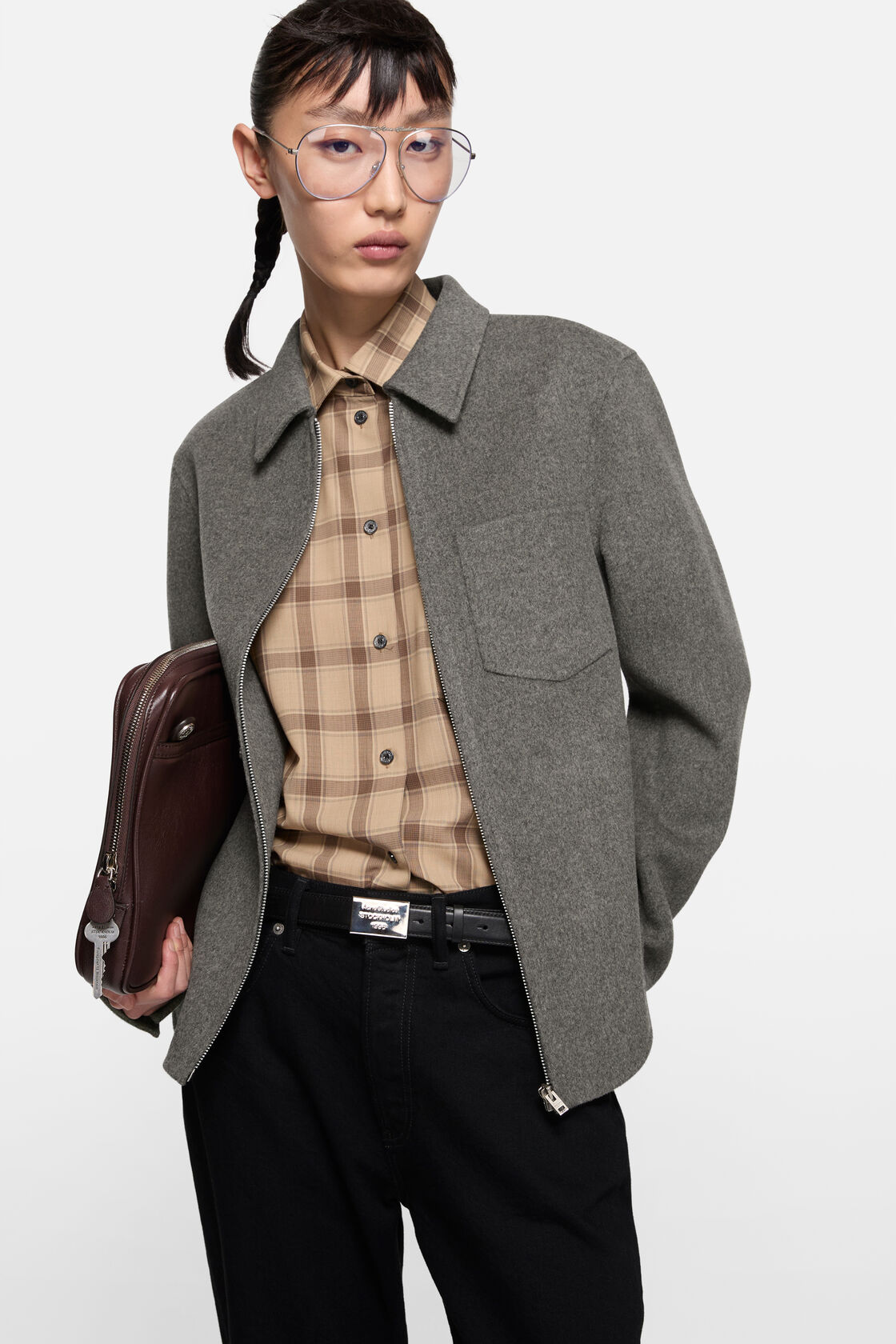 Cashmere jacket, Vintage grey melange, 2000x