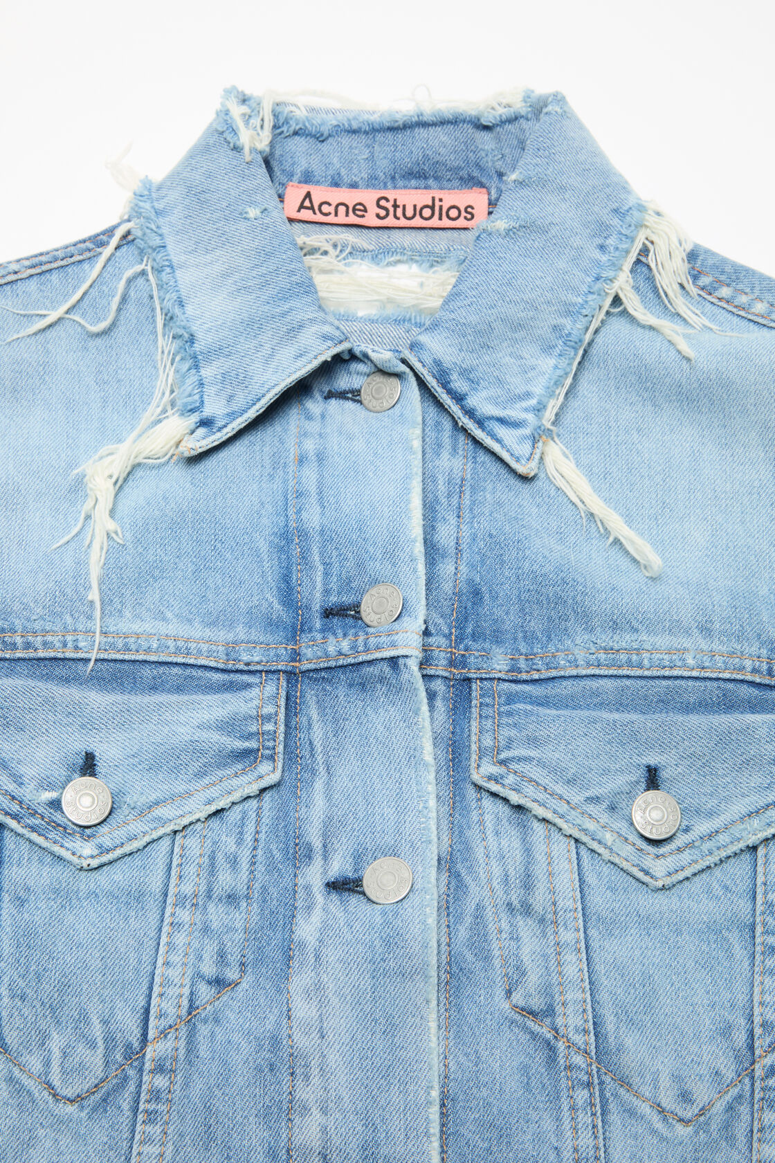 Distressed denim jacket, Light blue, 2000x