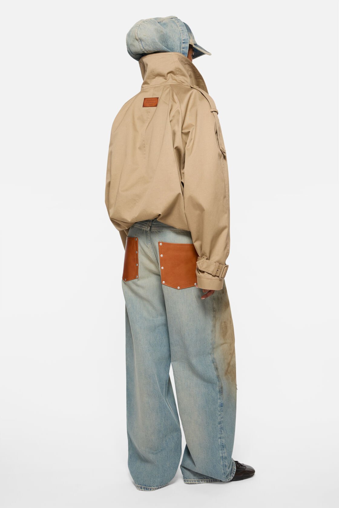 Short trench coat, Mud beige, 2000x
