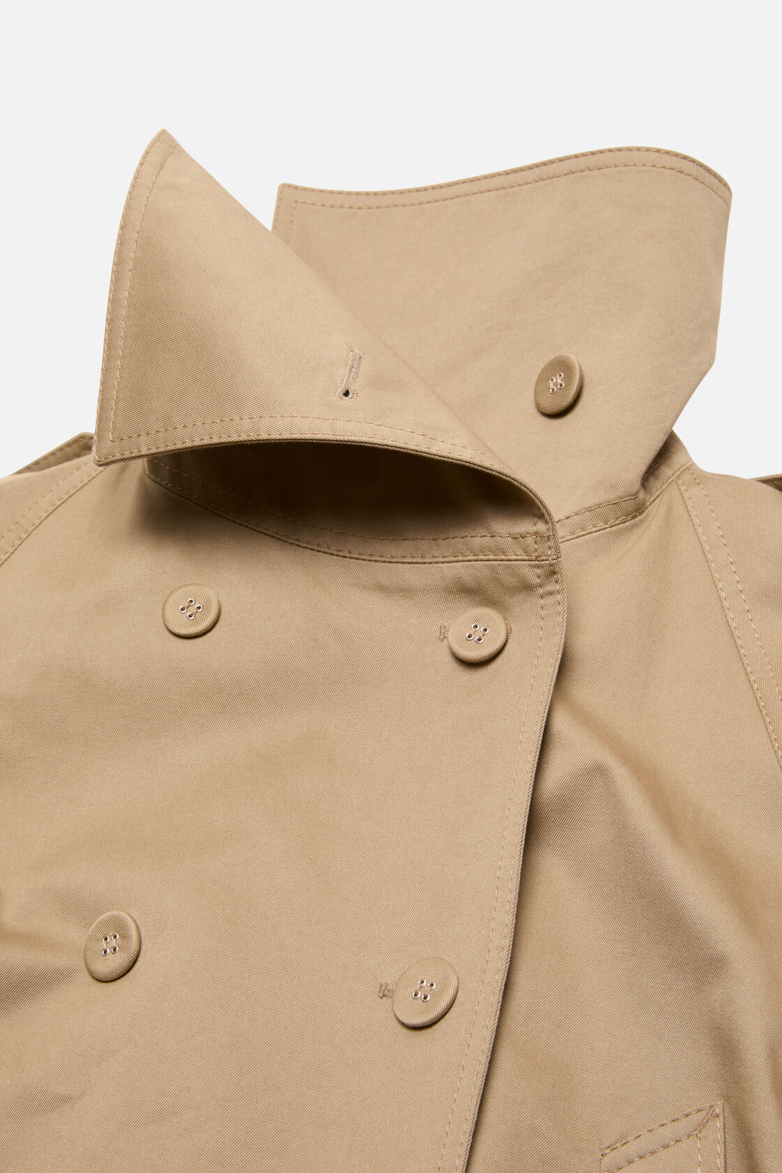 Short trench coat, Mud beige, 2000x