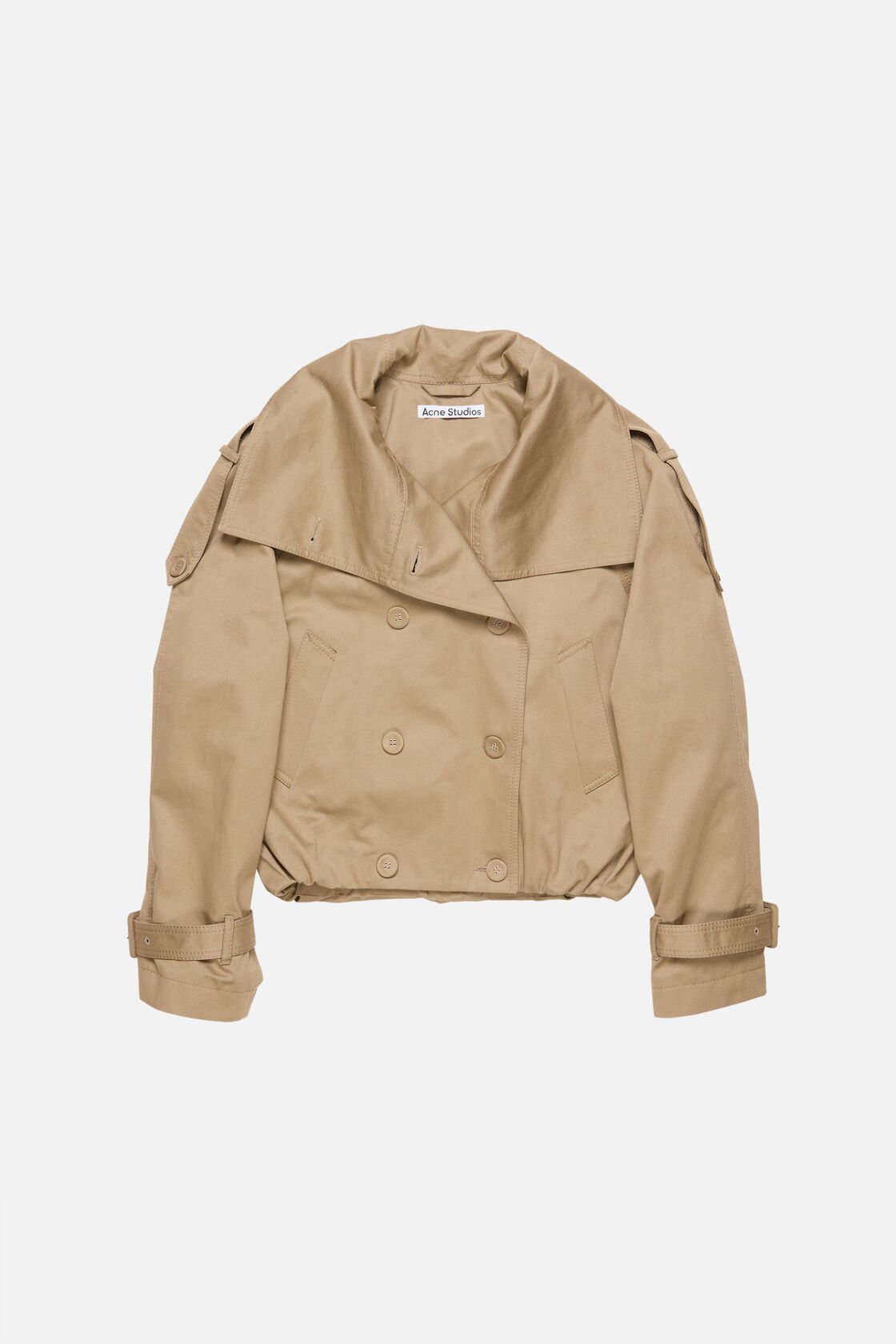 Short trench coat, Mud beige, 2000x