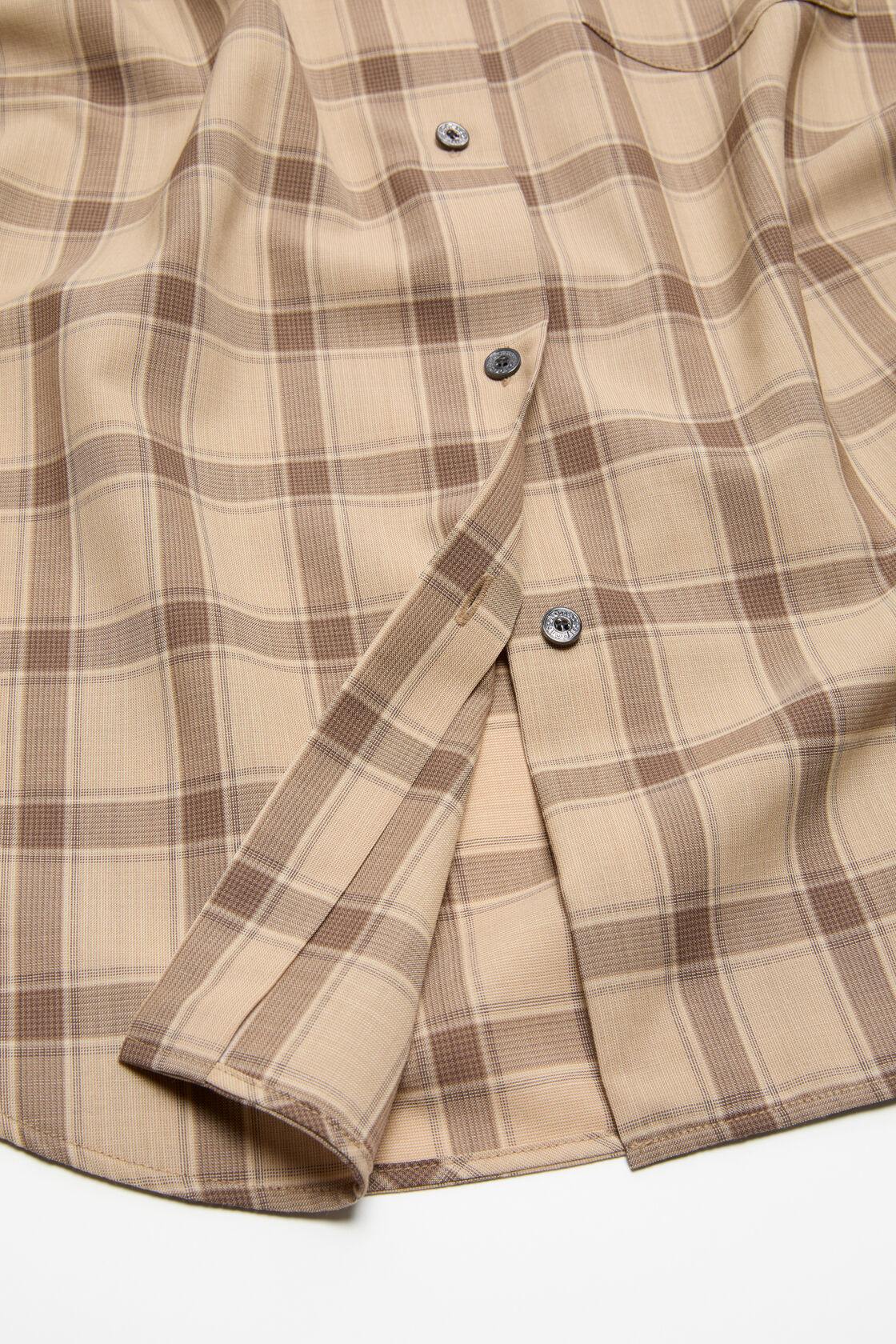 Check button-up vest, Beige Multi, 2000x