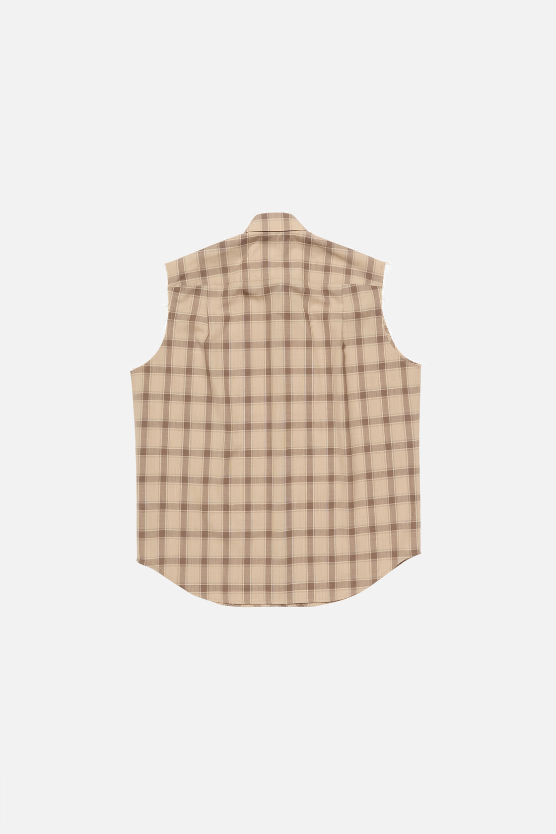 Check button-up vest, Beige Multi, 2000x