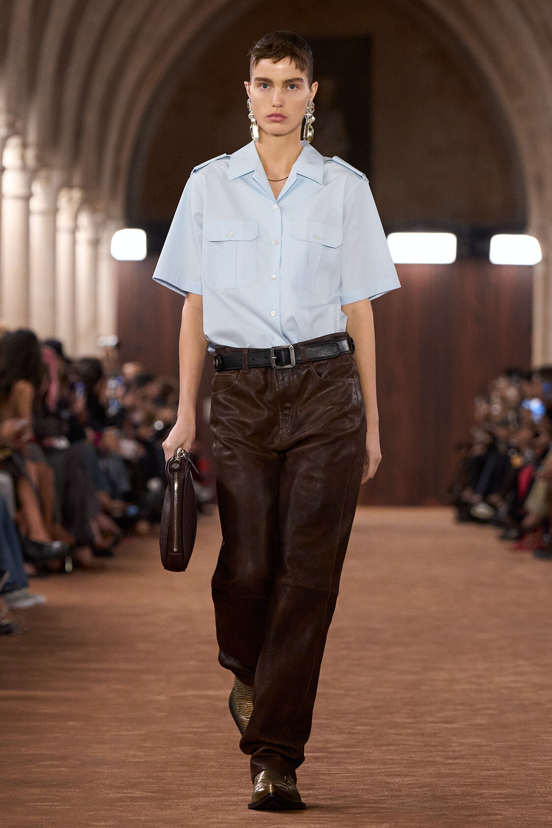 Poplin button-up shirt, Baby blue, 2000x