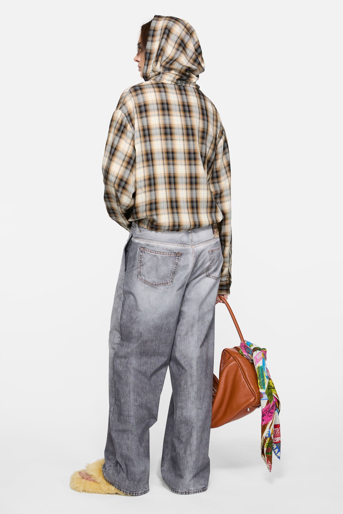 Hooded overshirt, Beige/black, 2000x