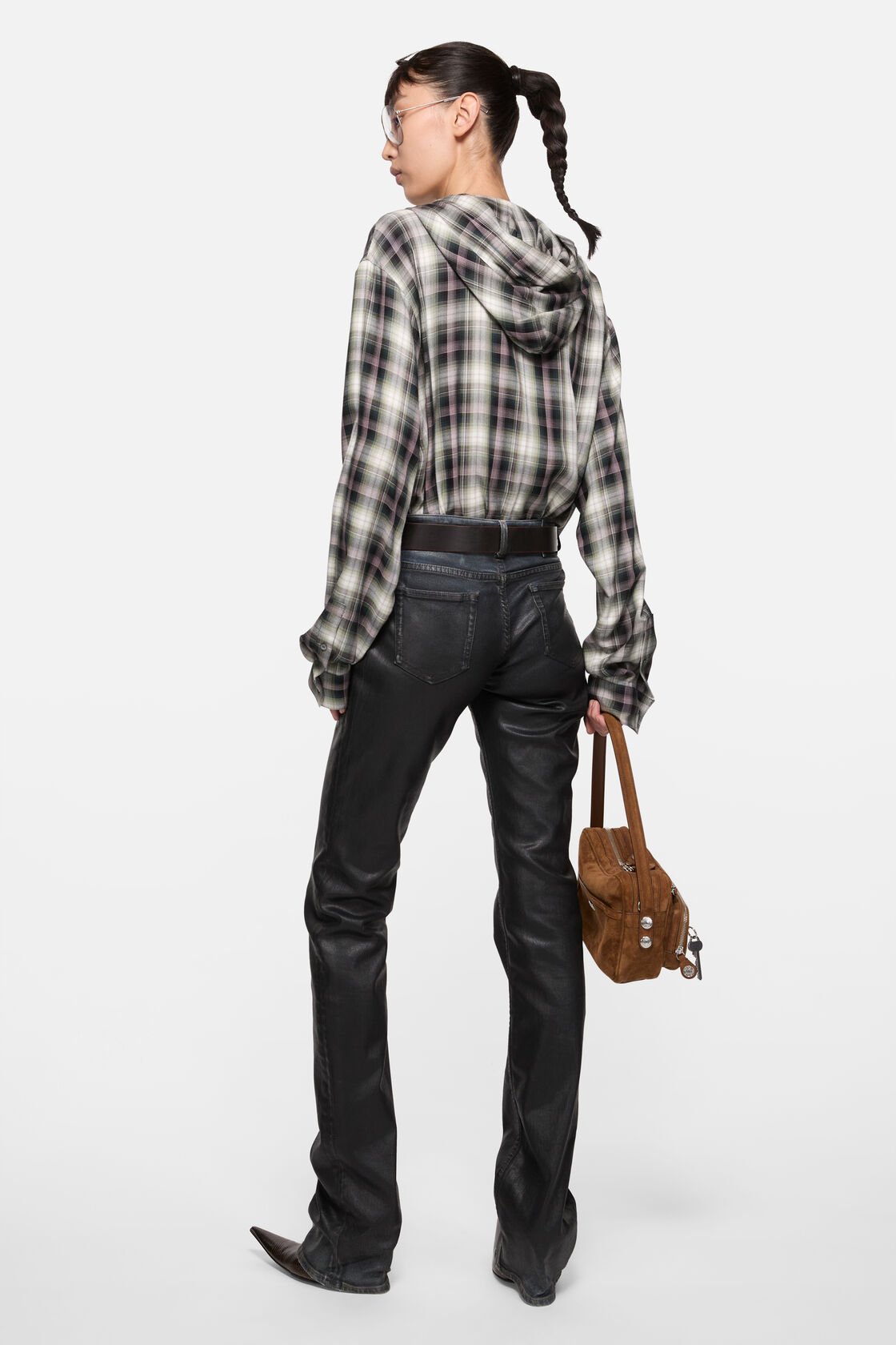 Hooded overshirt, Black/green, 2000x