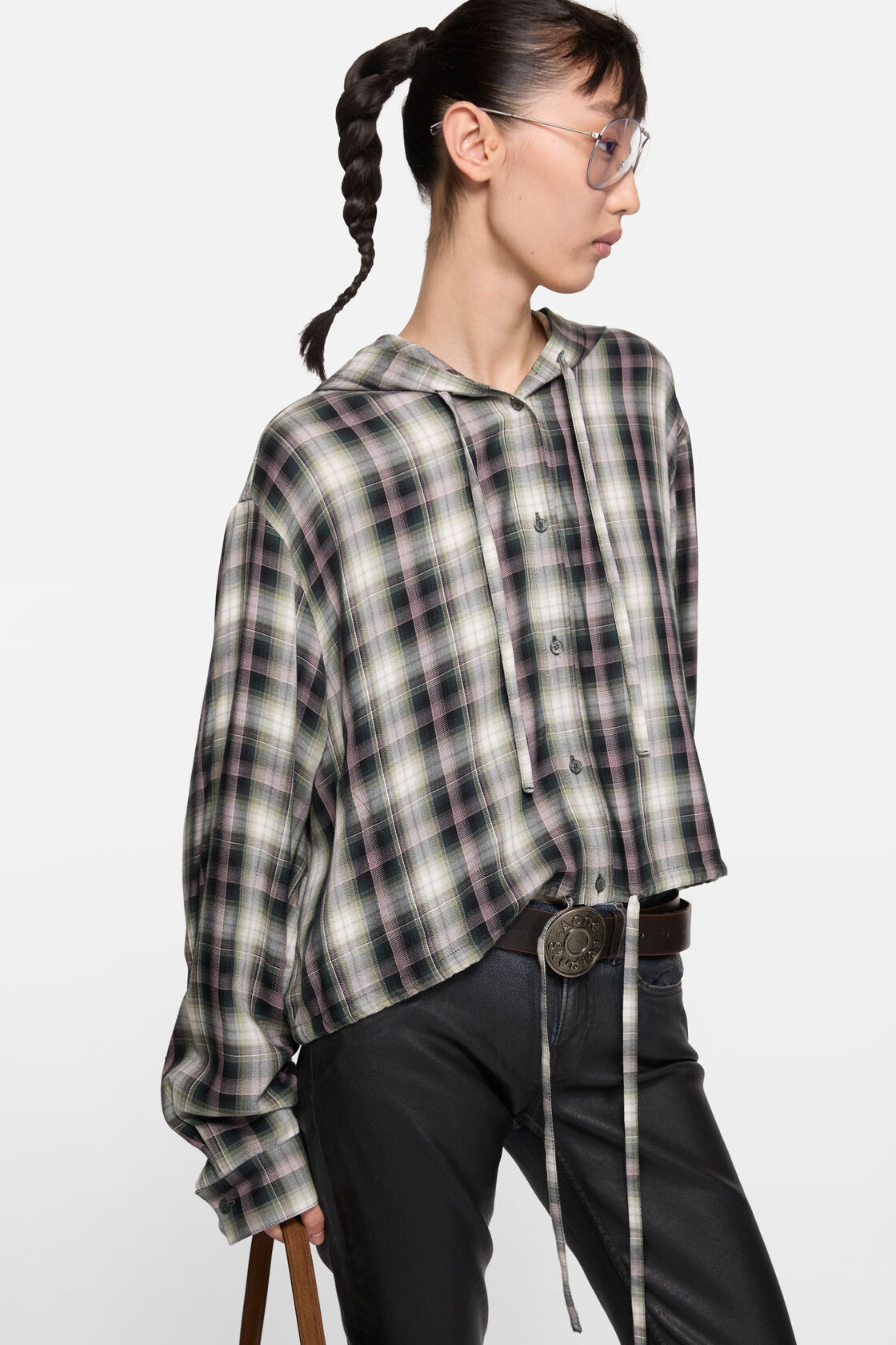 Hooded overshirt, Black/green, 2000x