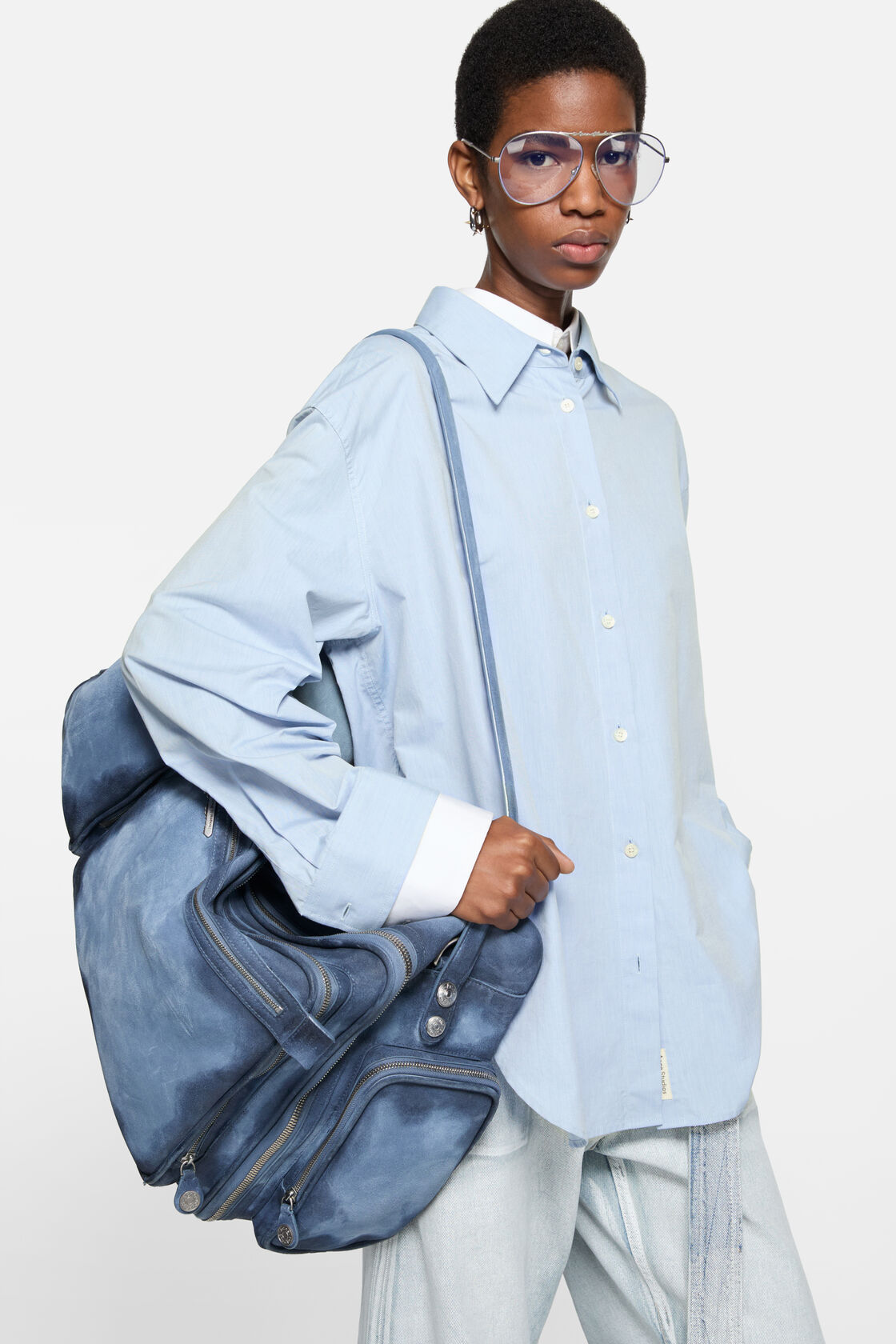 Layered button-up, Light blue/white, 2000x