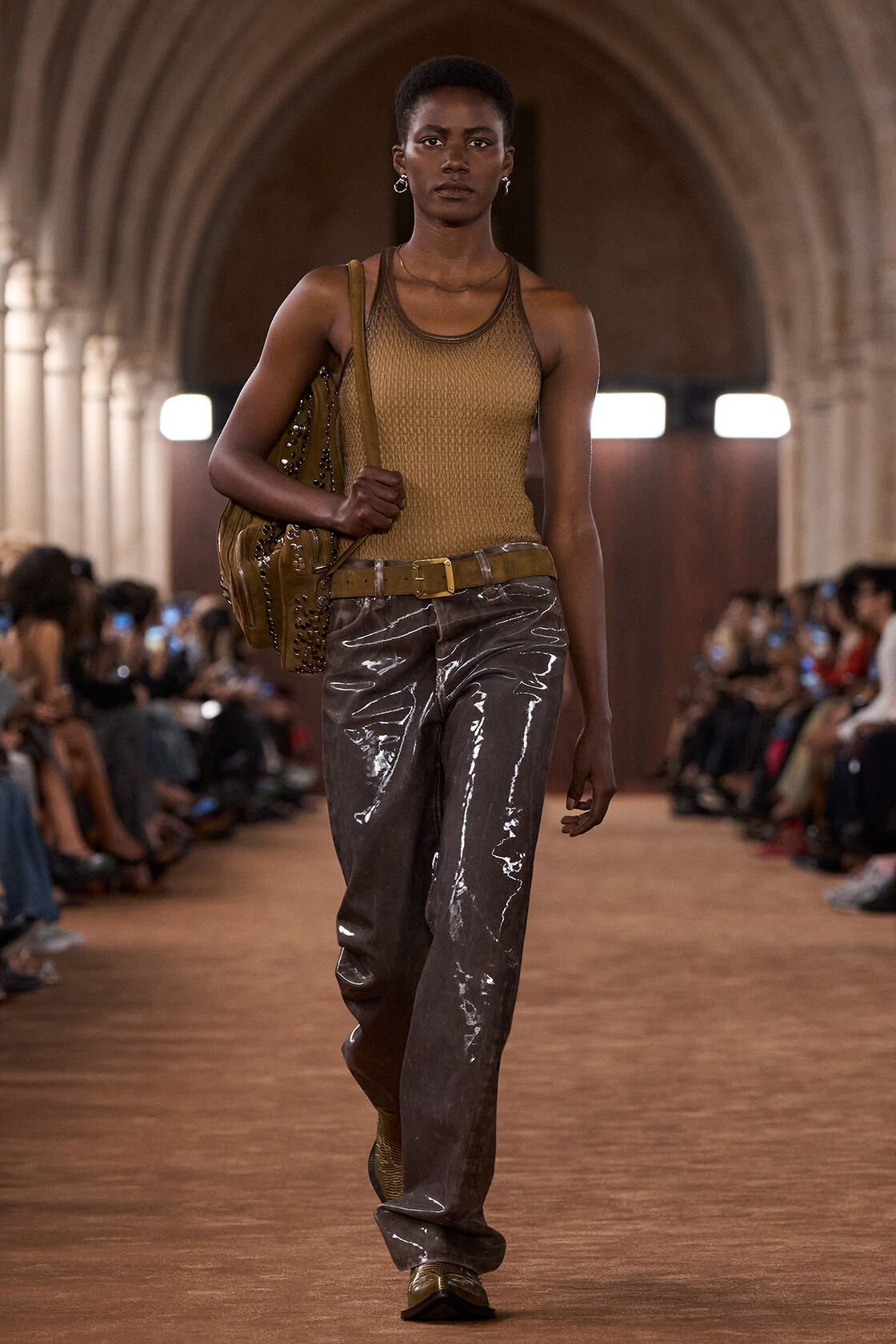 Leather tanktop, Brown sugar, 2000x