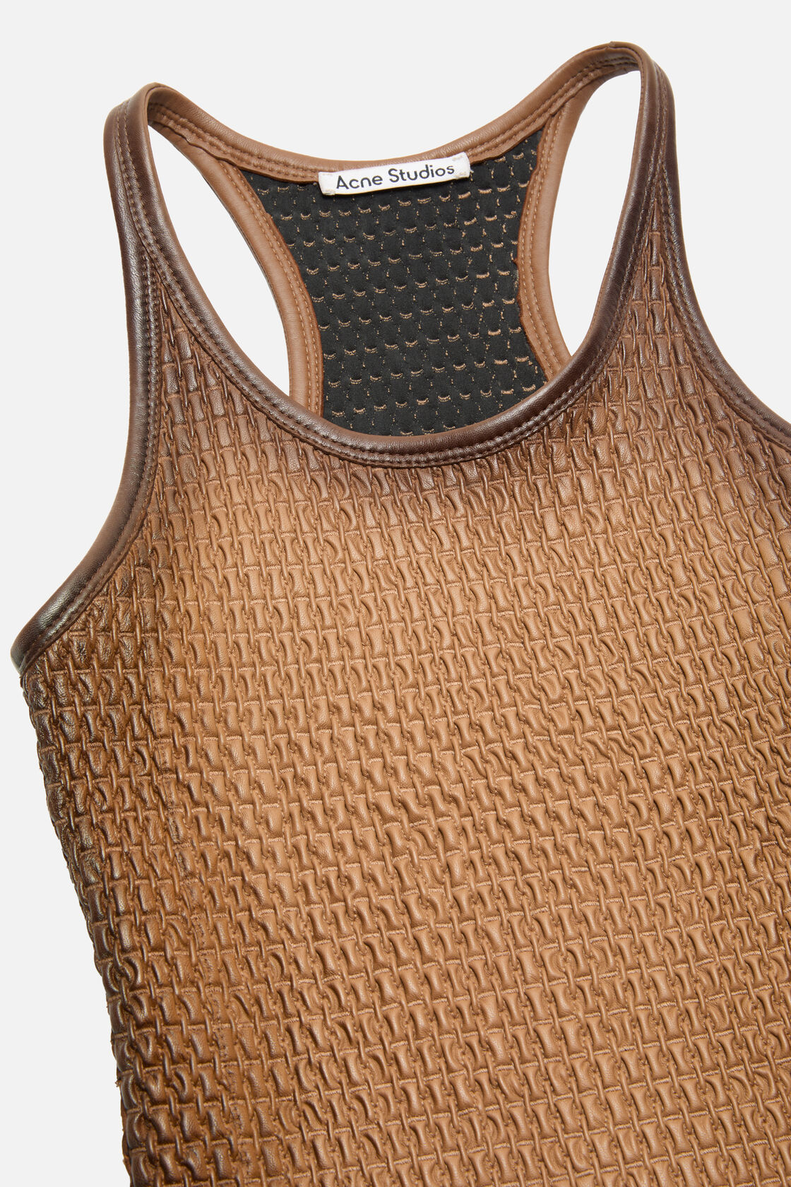 Leather tanktop, Brown sugar, 2000x