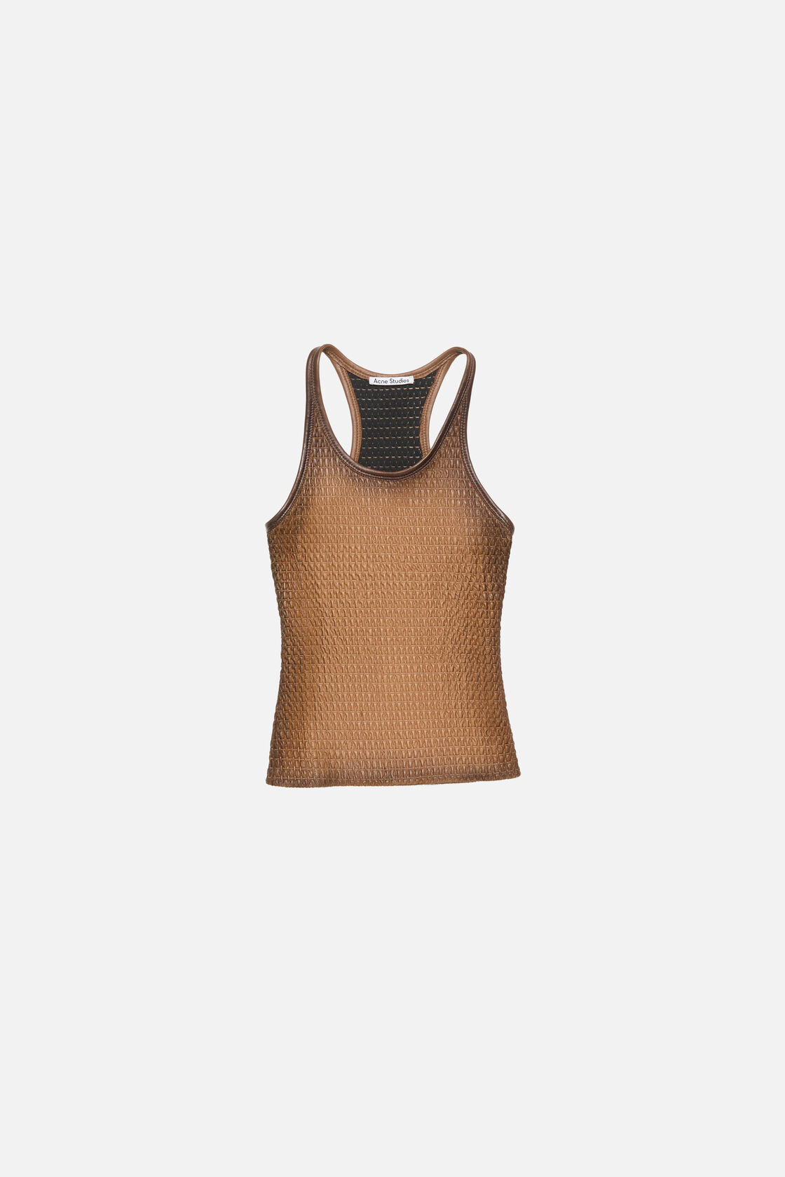 Leather tanktop, Brown sugar, 2000x