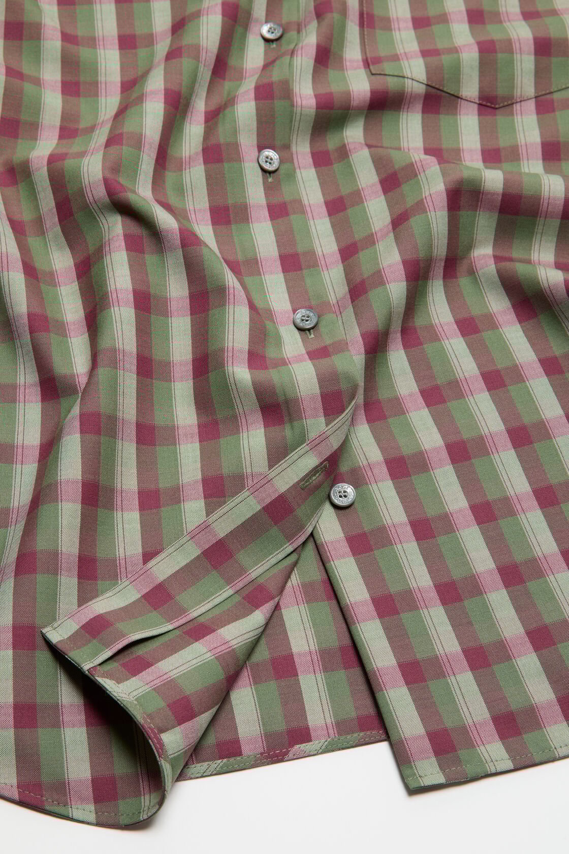 Check button-up shirt, Green/purple, 2000x