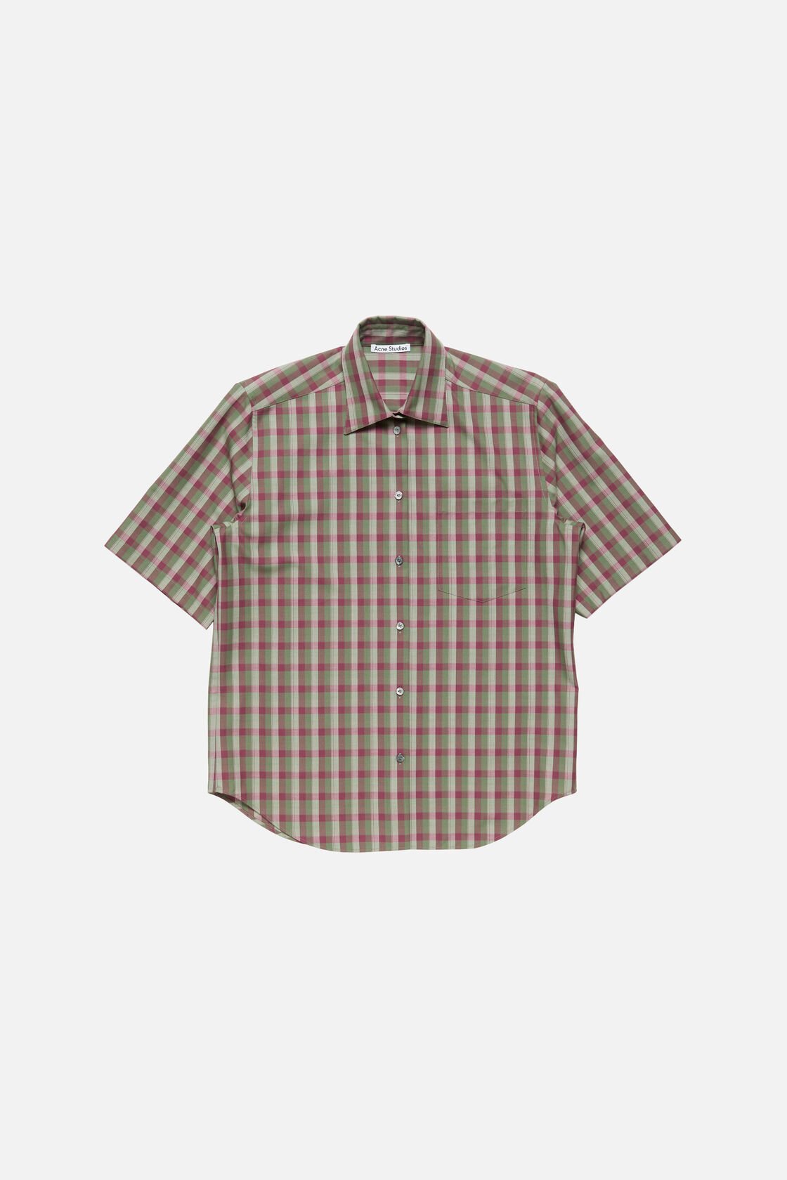 Check button-up shirt, Green/purple, 2000x