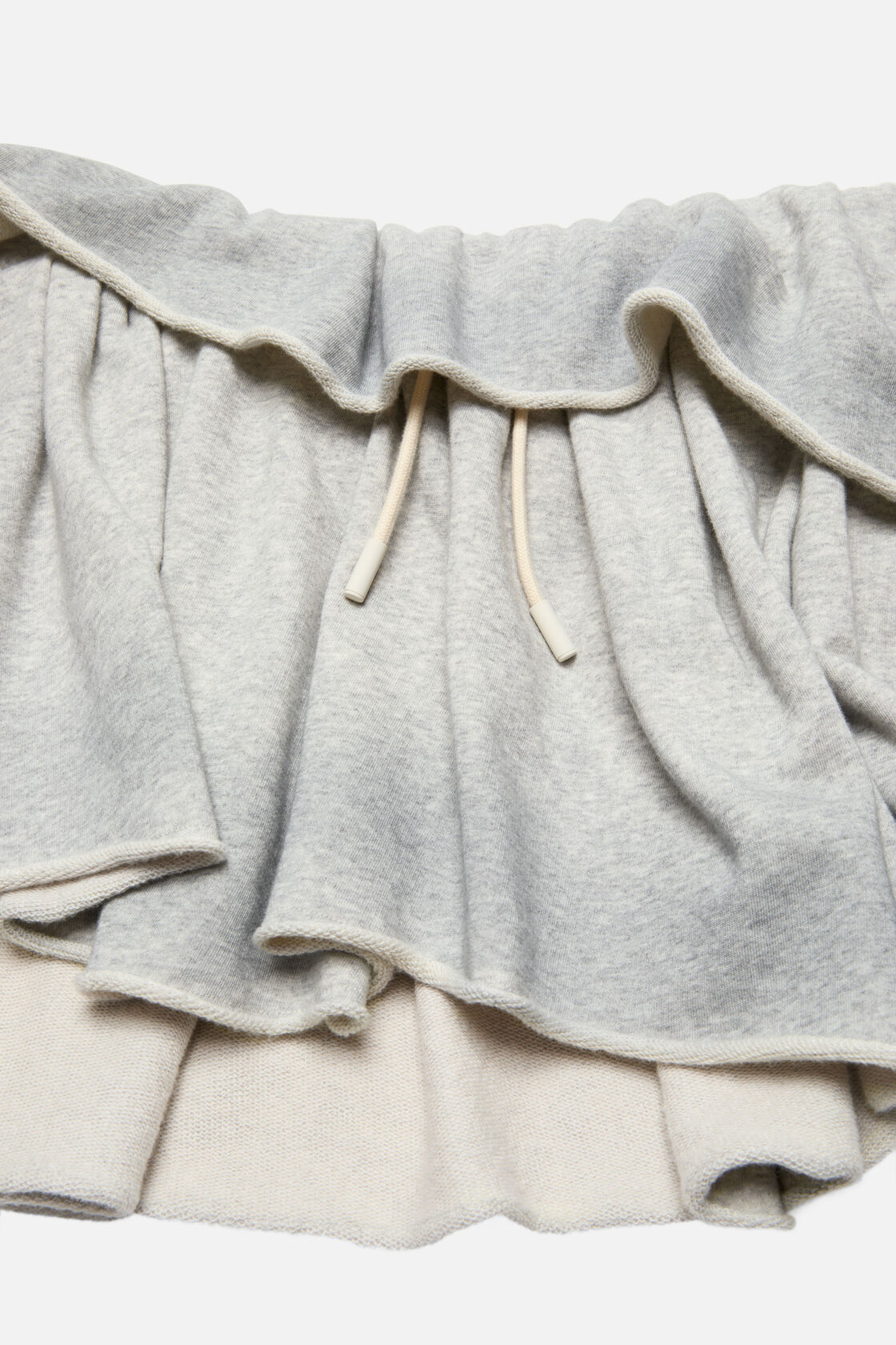 Fleece mini skirt, Grey Melange, 2000x