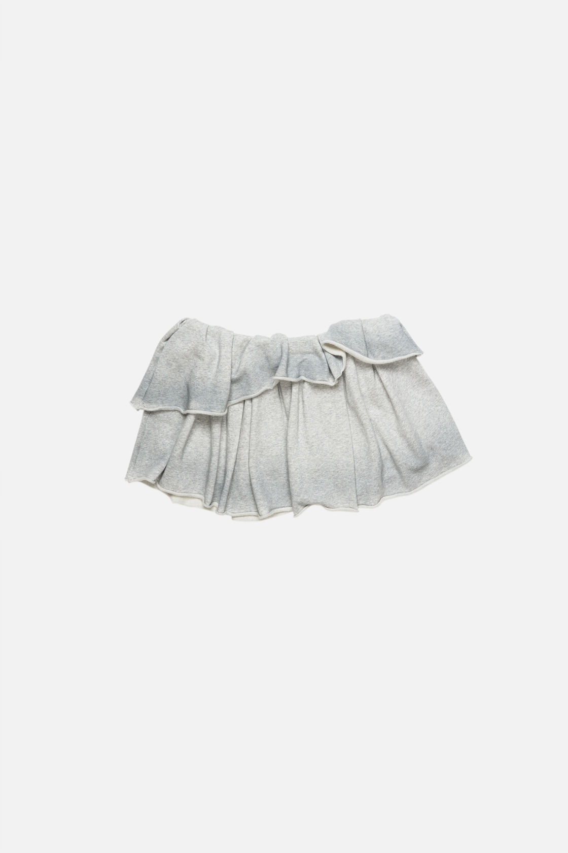 Fleece mini skirt, Grey Melange, 2000x