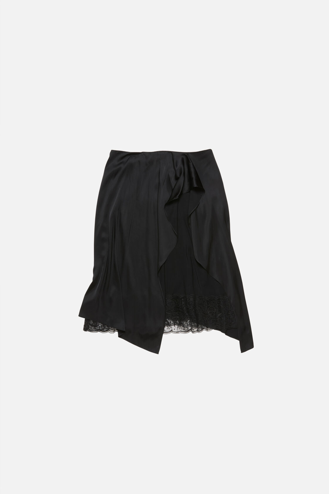 Layered Satin Skirt, Black, 2000x