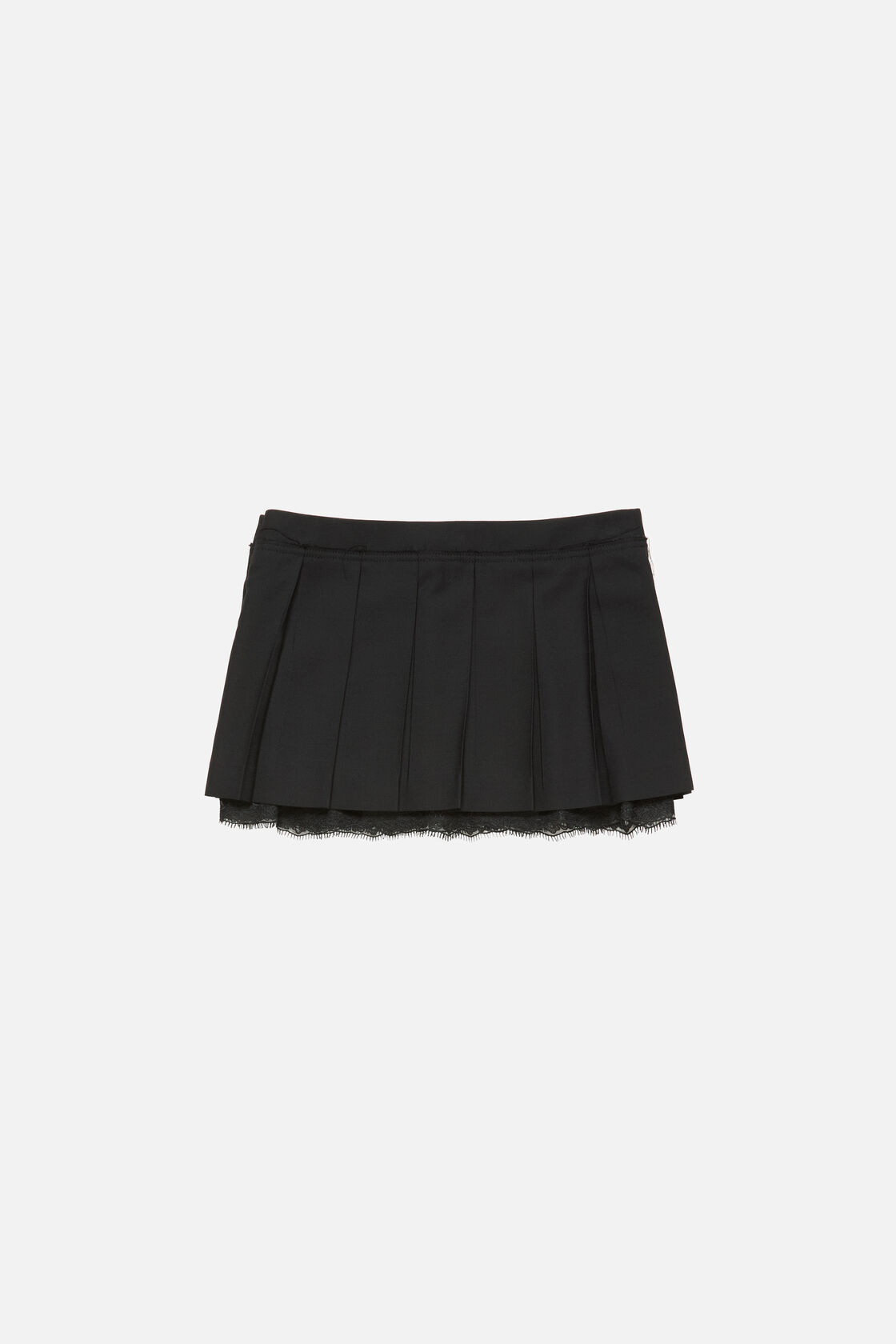 Mini pleated skirt, Black, 2000x