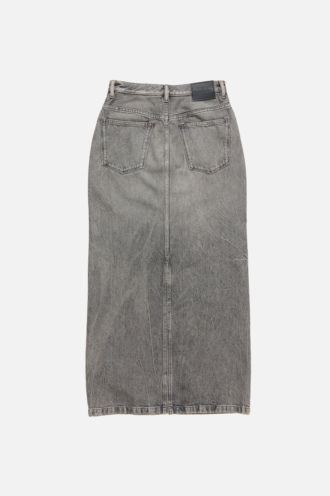 Long denim skirt, Washed Black, 2000x