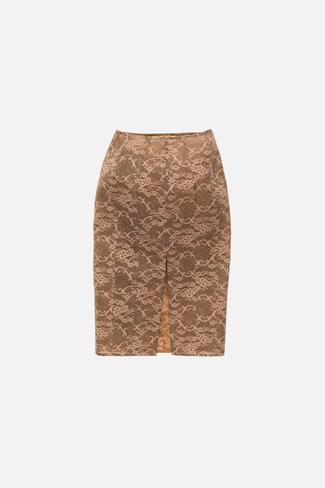 Lace midi skirt, Bronze Brown, 2000x